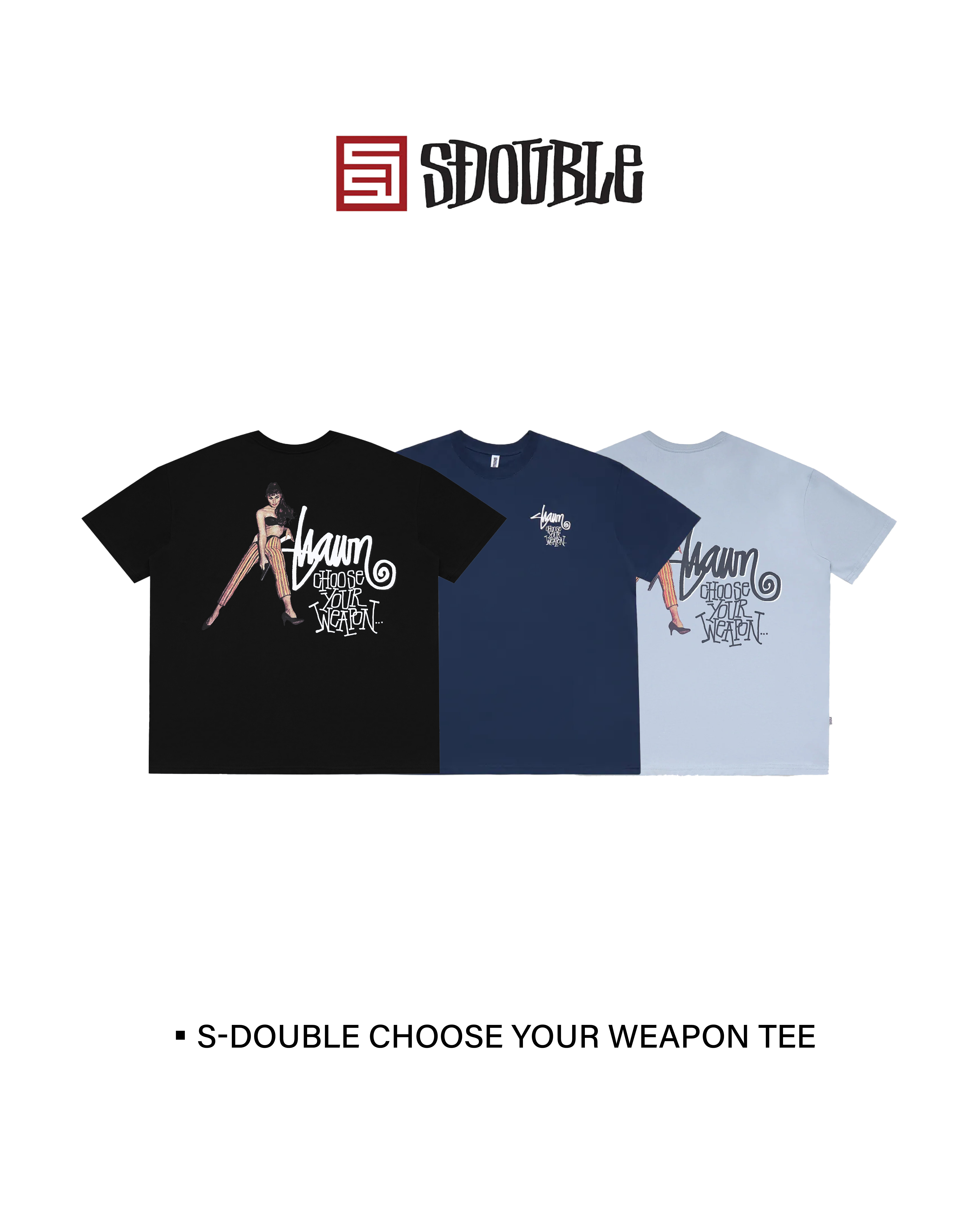 S/Double Choose Your Weapon Tee 女槍手短TEE 3色