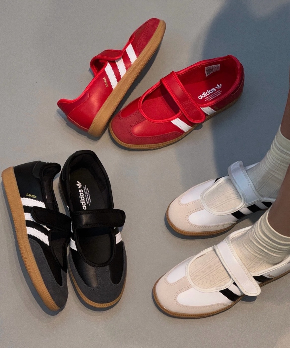 【Luxury】ADIDAS SAMBA JANE 黑 白 紅瑪莉珍鞋 瑪麗珍 涼鞋 焦糖底 女鞋 JQ6445 JR1402 JQ6446 預購