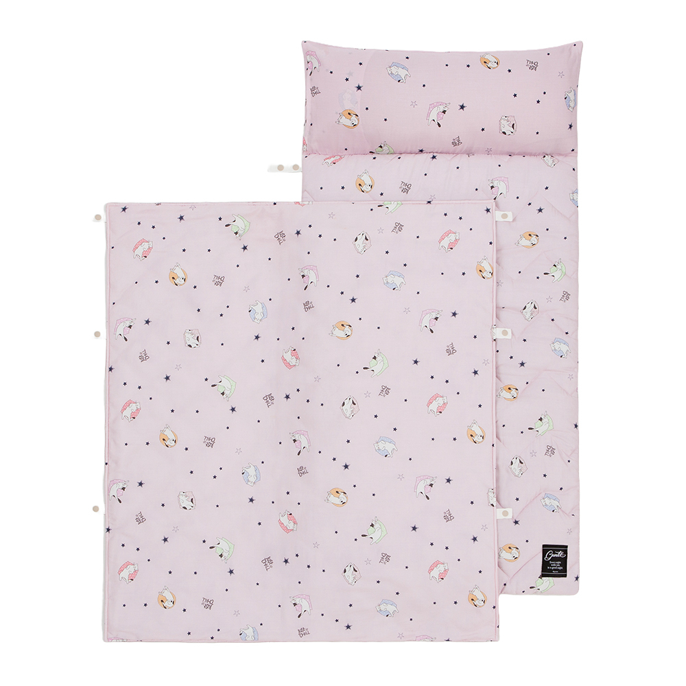 gunite 超透氣抗菌天絲加厚床墊_三合一兒童睡袋(附防塵收納袋)｜Chill慵懶貓