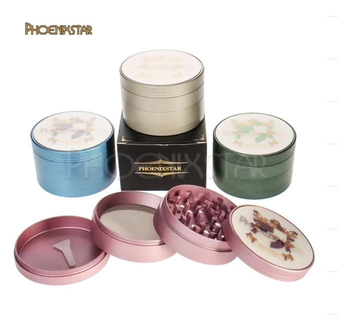 🇺🇸 Phoenix Star - PGR56 4pc Shifted Grating Aluminum Grinder 變圖四層研磨器