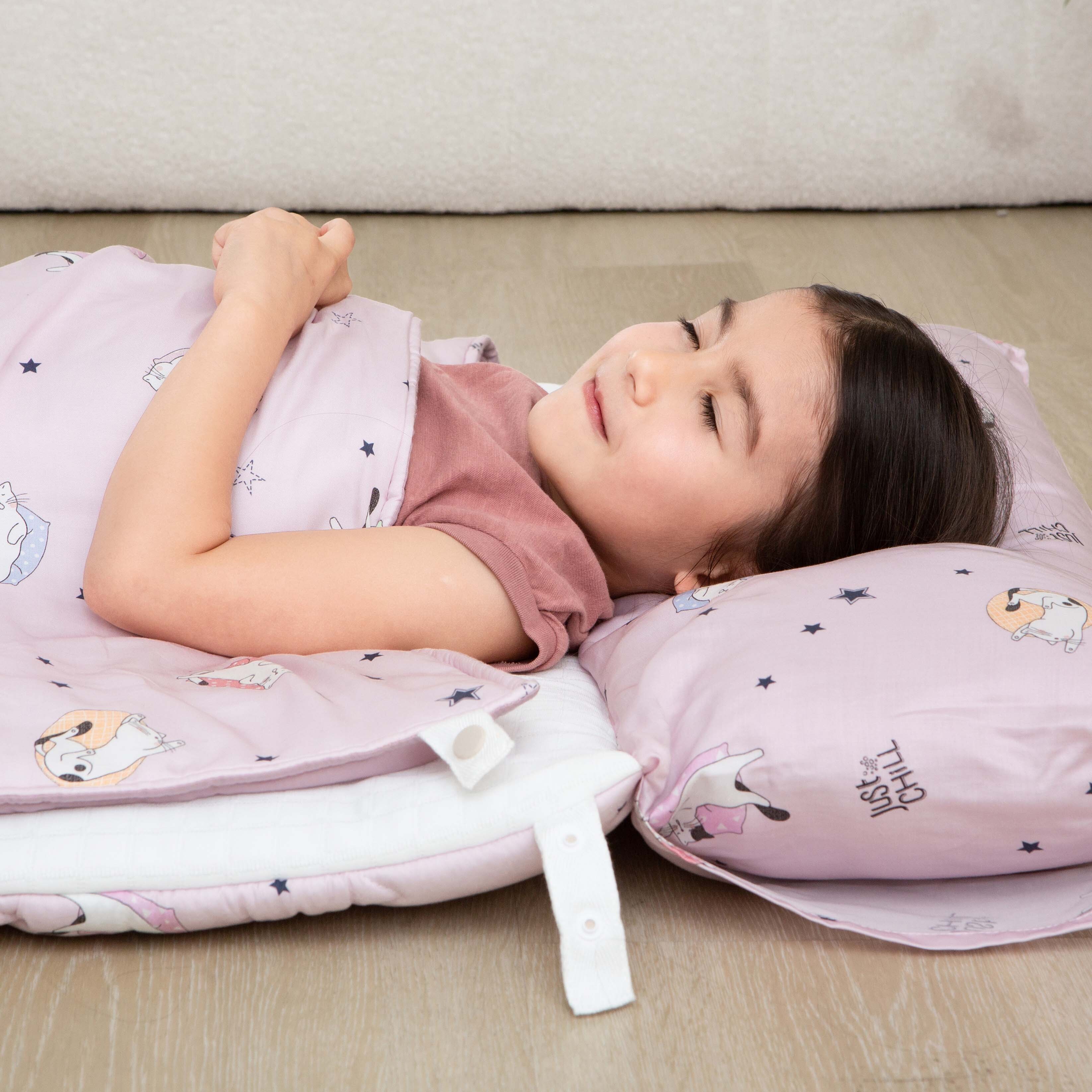 gunite 超透氣抗菌天絲加厚床墊_三合一兒童睡袋(附防塵收納袋)｜多款可選