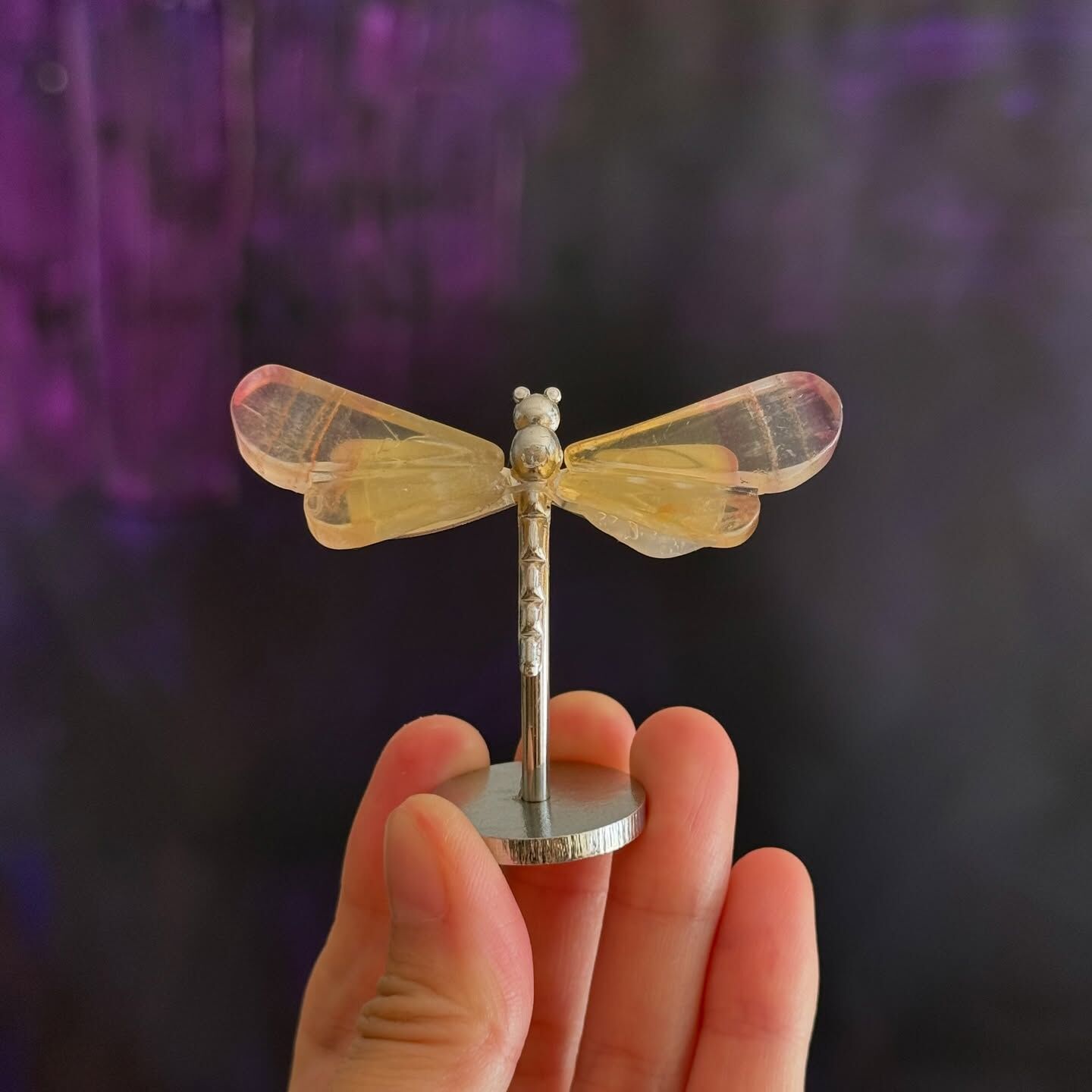 [原石] 螢石 蜻蜓 水晶擺飾