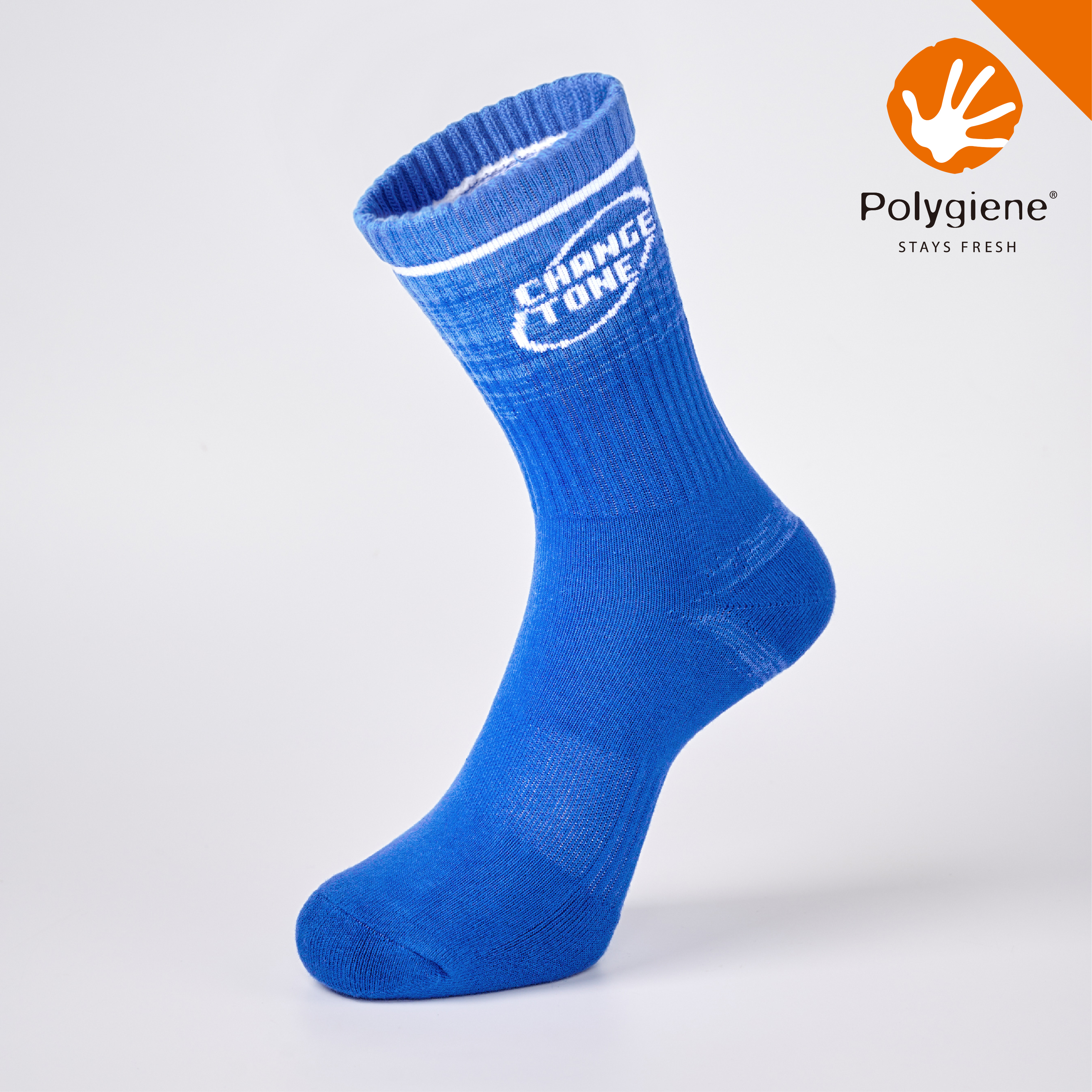 Love Game 抗菌運動中筒襪〈藍〉