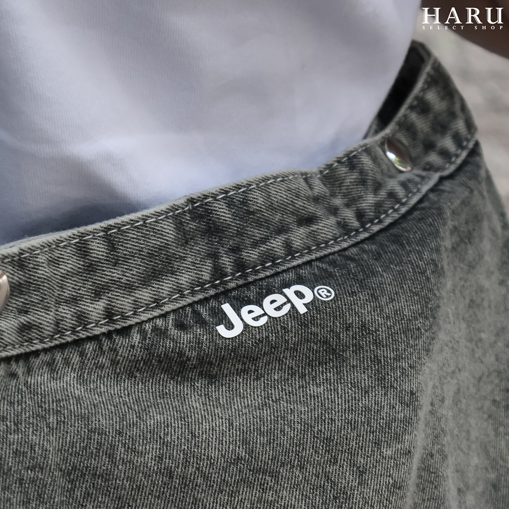 Jeep 大容量 水洗作舊 斜背包 時尚百搭 大學生 上班族通勤 牛仔帆布包