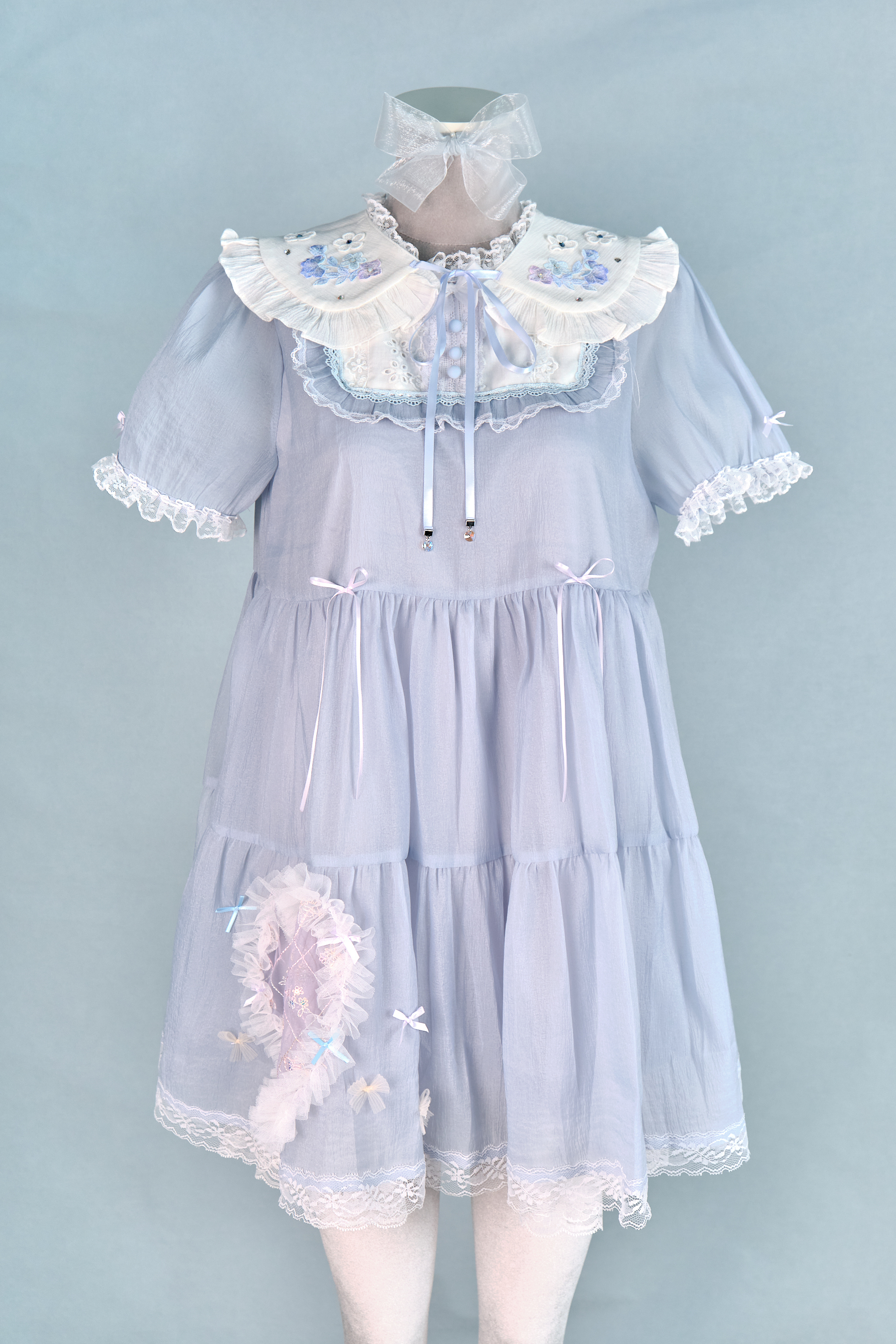 12308 Sweet Summer Refreshing Lace Long Dress