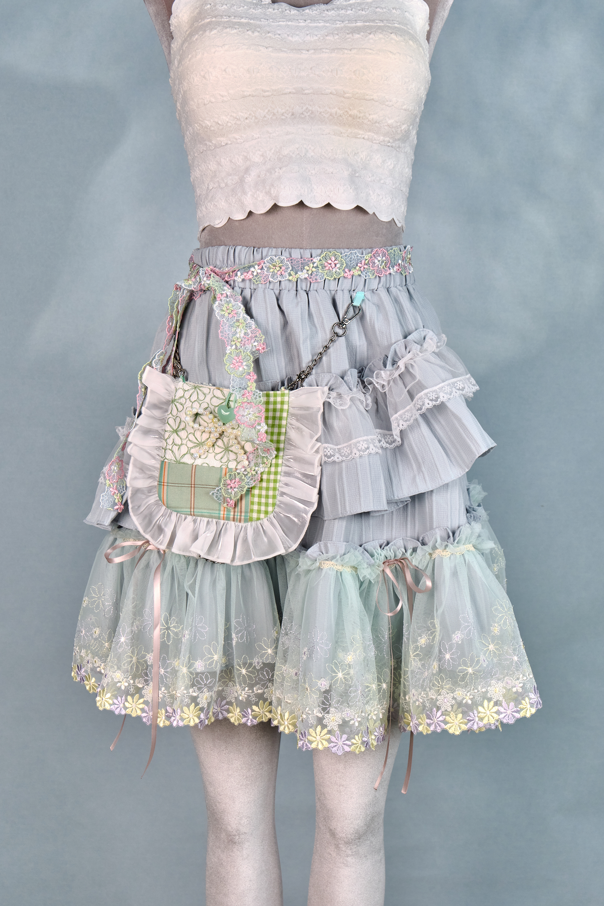 12318 Sweet Summer Refreshing Lace Long Dress