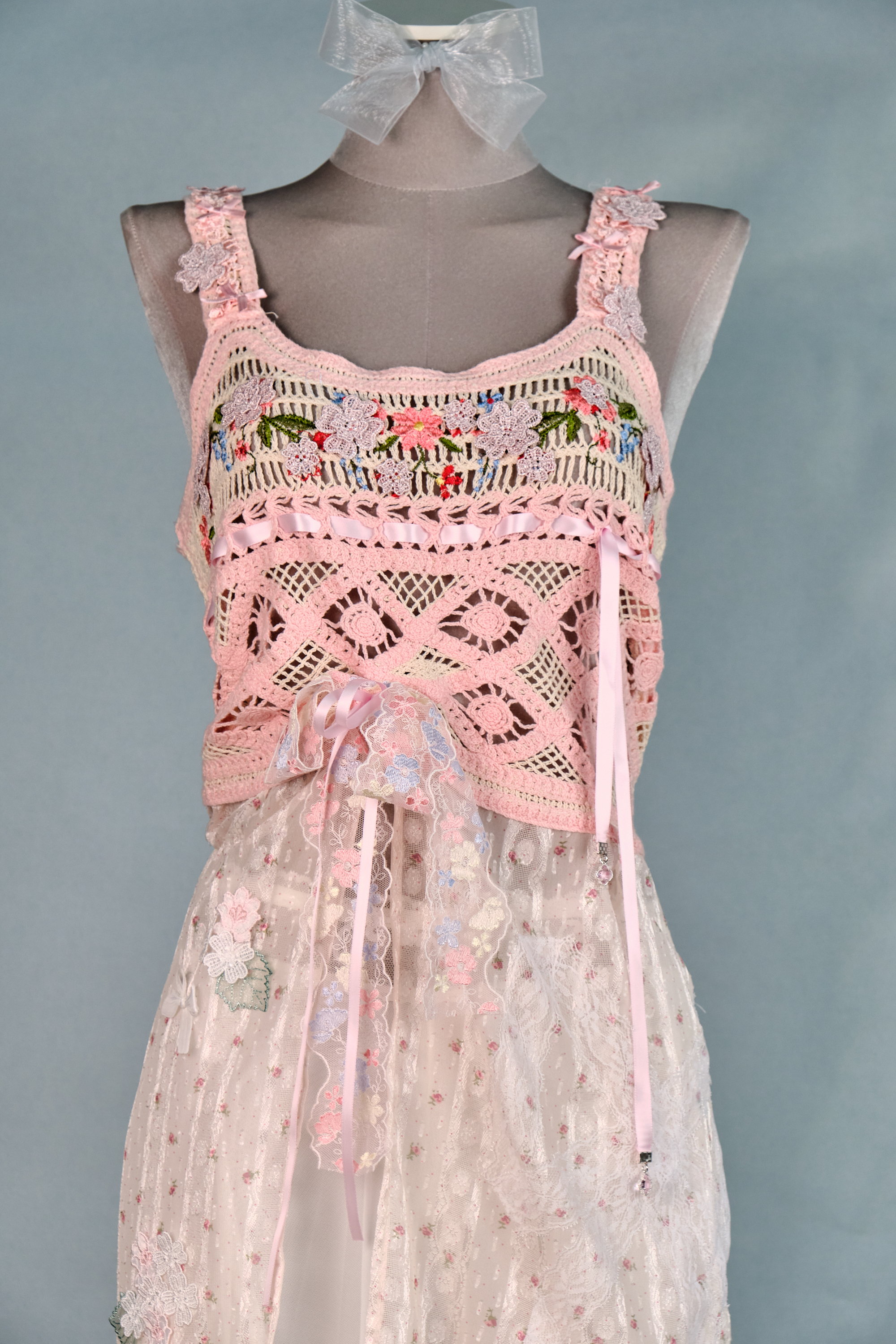 12317 Sweet Summer Refreshing Lace Long Dress