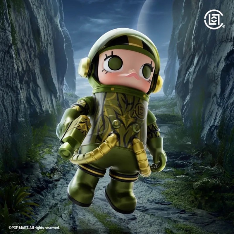 POPMART 泡泡瑪特 MEGA珍藏系列 SPACE MOLLY x CLOT-Olive Alienegra 聯名 綠荊棘 100%