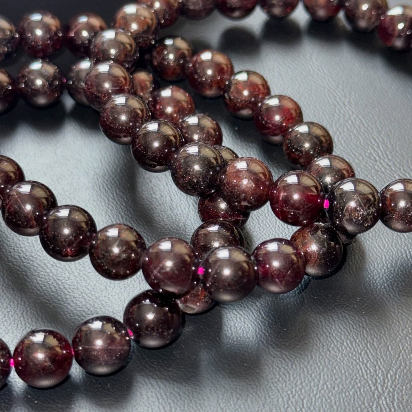 [原石] 星光石榴石 水晶手串