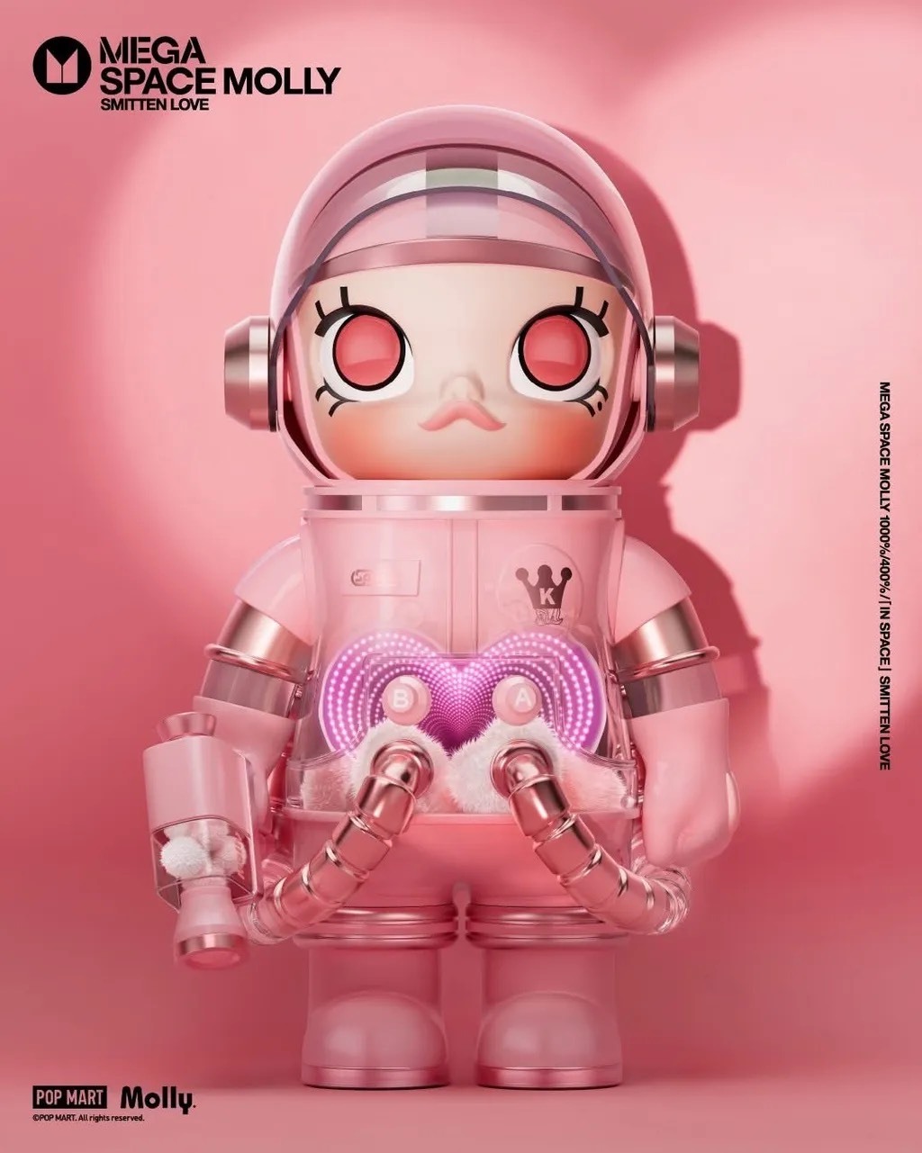 POPMART 泡泡瑪特 MEGA珍藏系列 SPACE MOLLY 心悅 400%