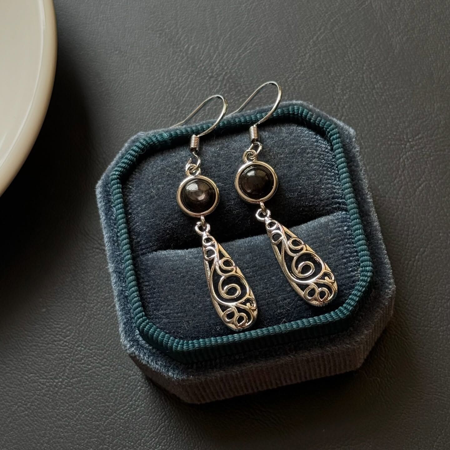 [原石] 金運石 925銀針 水晶耳環