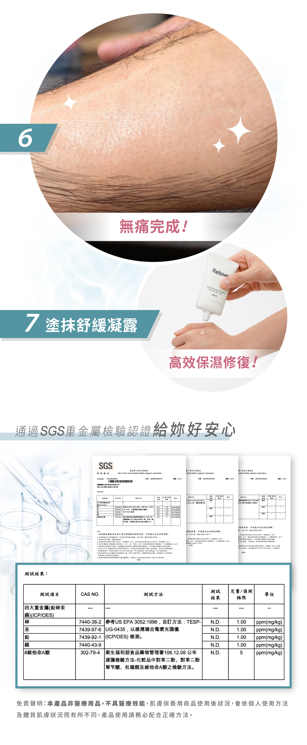 通過SGS重金屬檢驗認證，安心使用