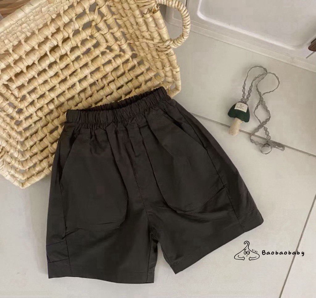 深墨工裝感大口袋短褲