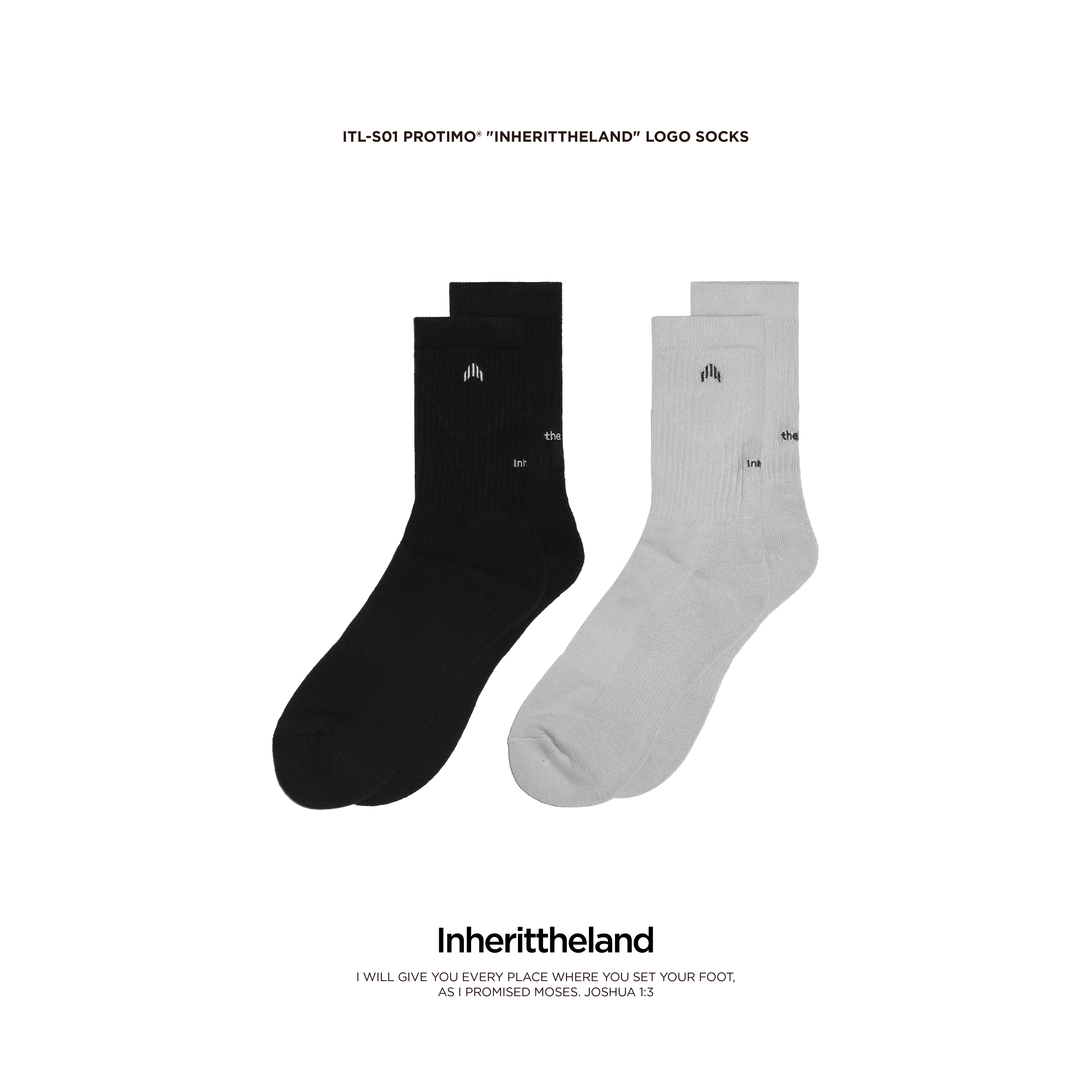 25SS ITL-S01 PROTIMO® "inherittheland" Logo Socks