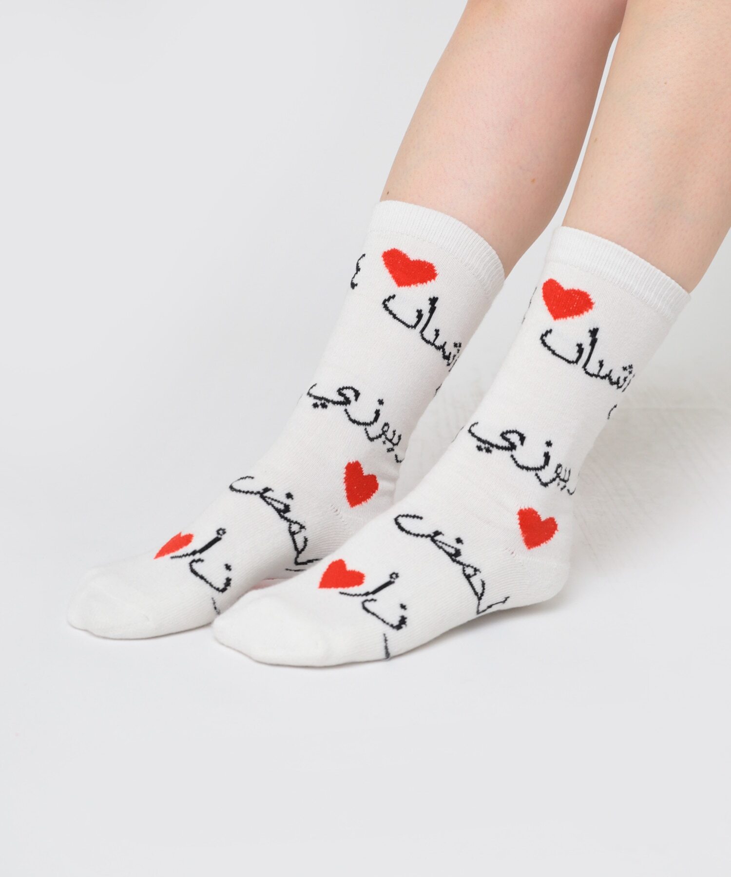 阿拉伯心形圖案棉襪