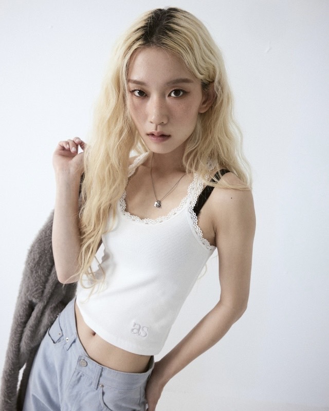 <平井桃同款> ason Jace Sleeveless 蕾絲  刺繡 背心 3色