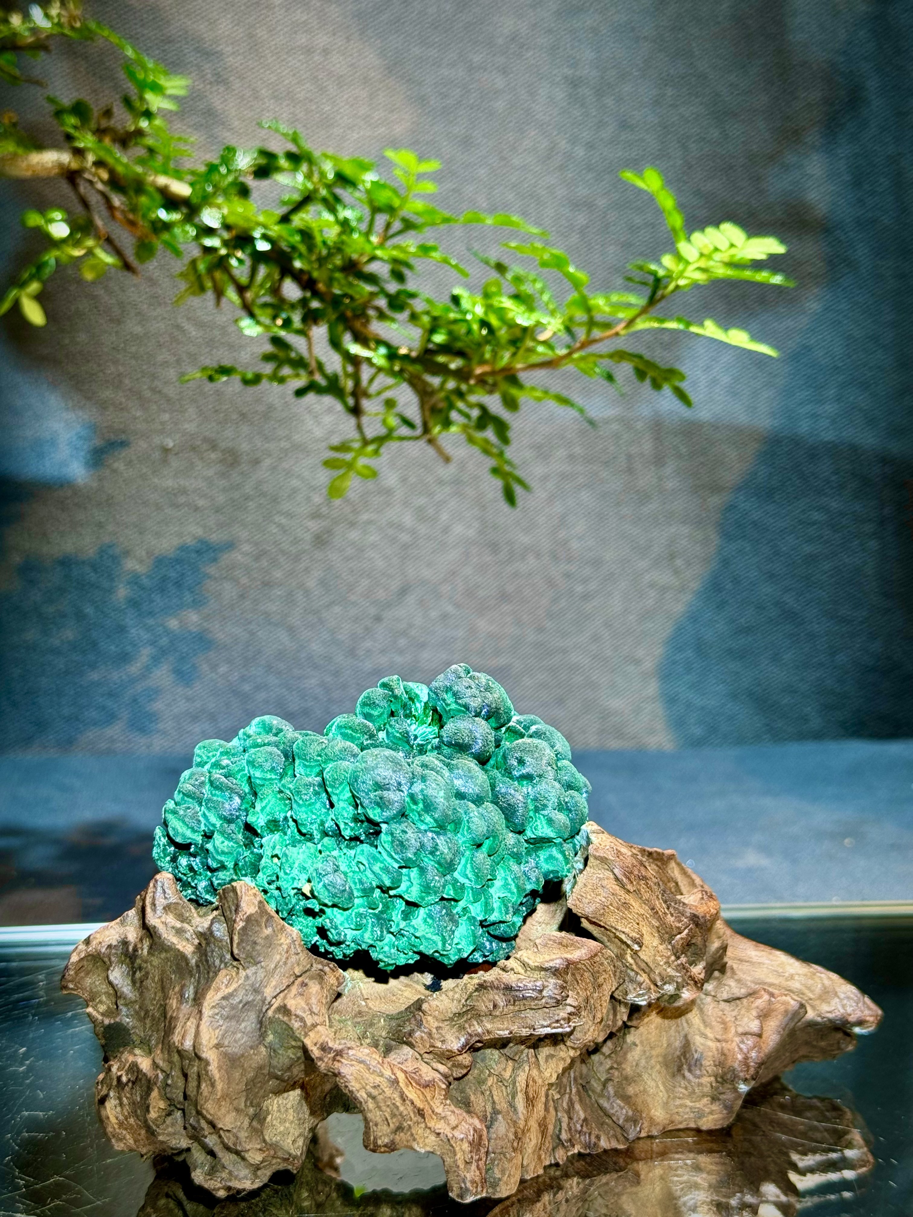 孔雀石原礦擺件 5900