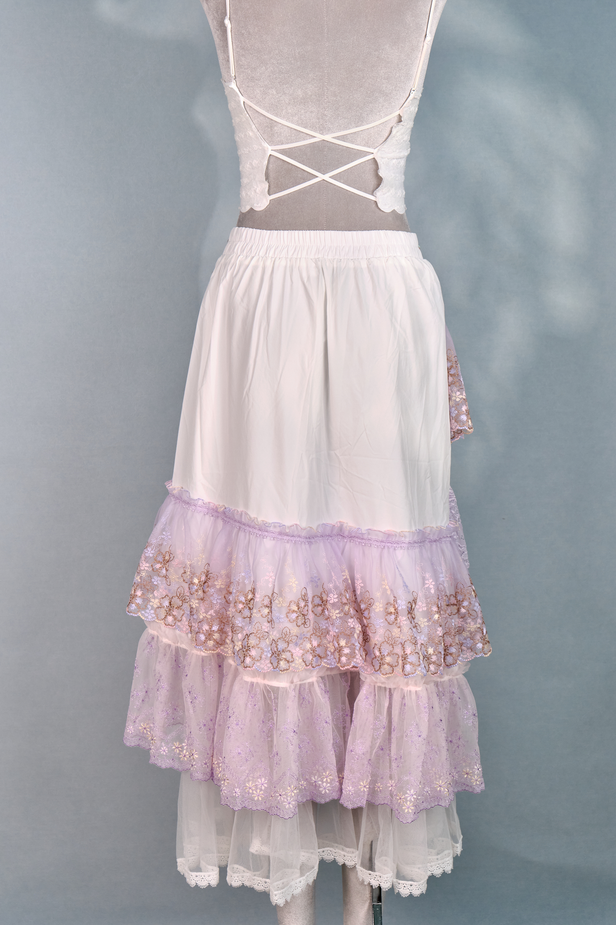 12357 Twill Lace Cake Skirt