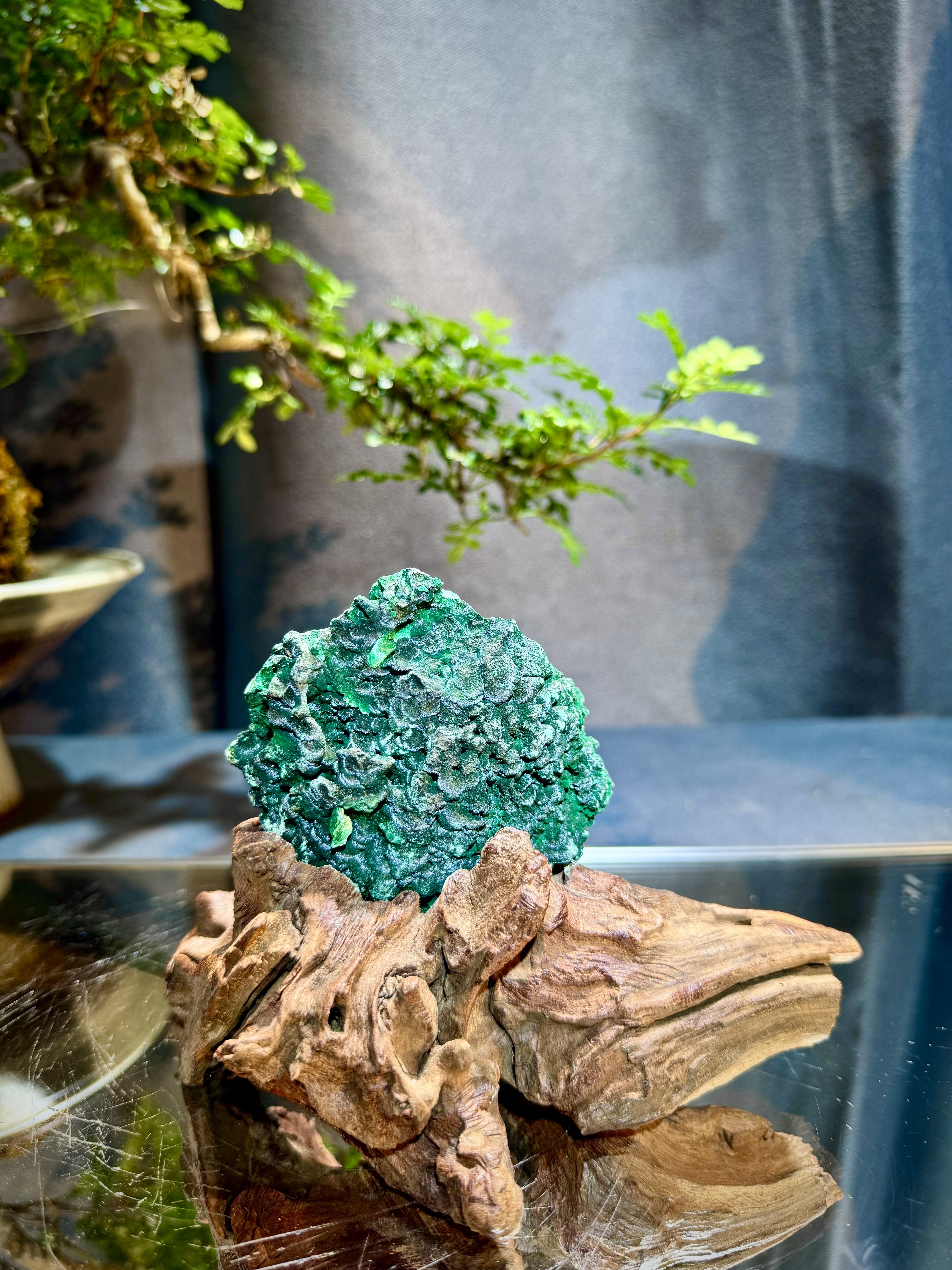 孔雀石原礦擺件 5901