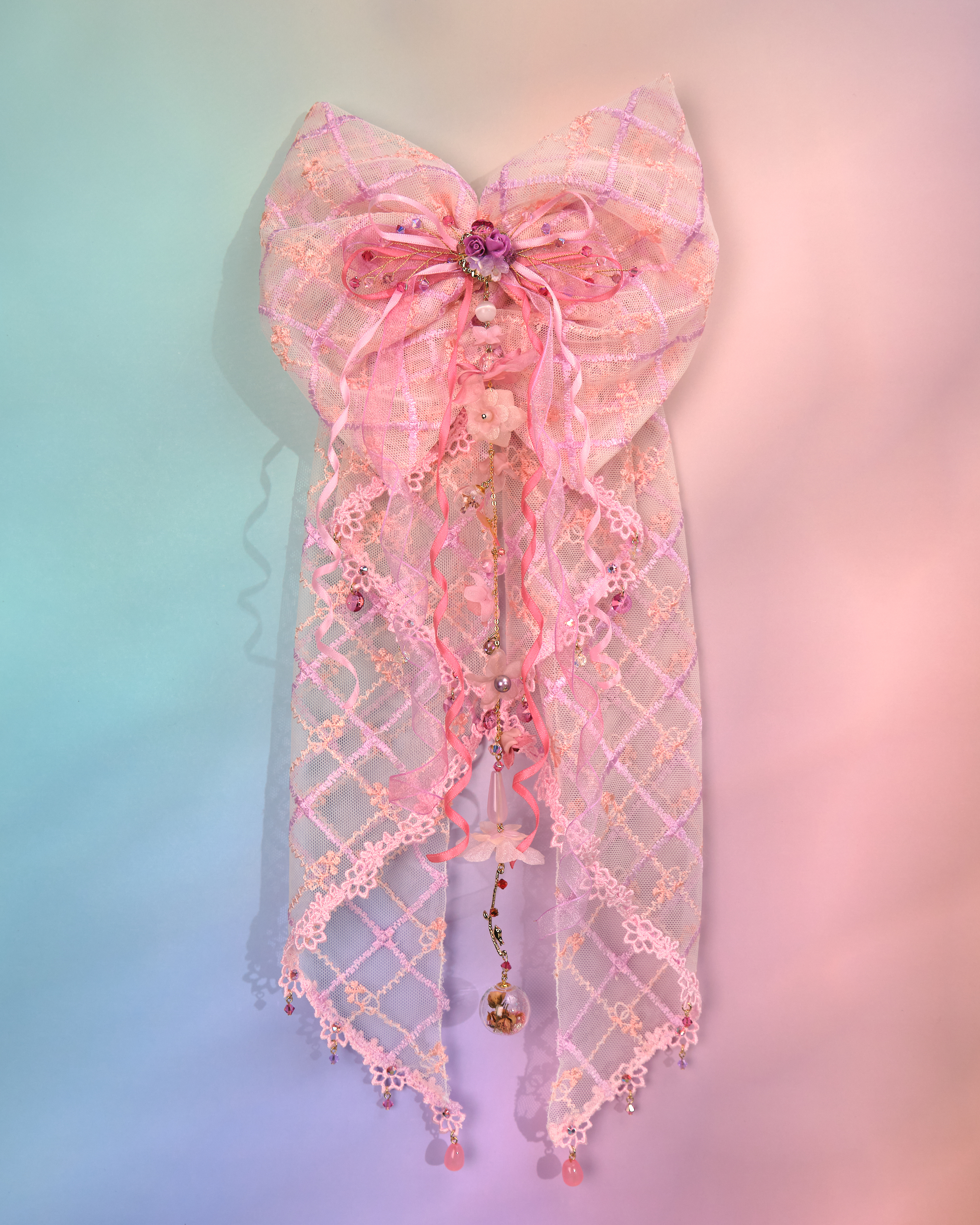 12524 Pastoral Waterfall Lace Bow