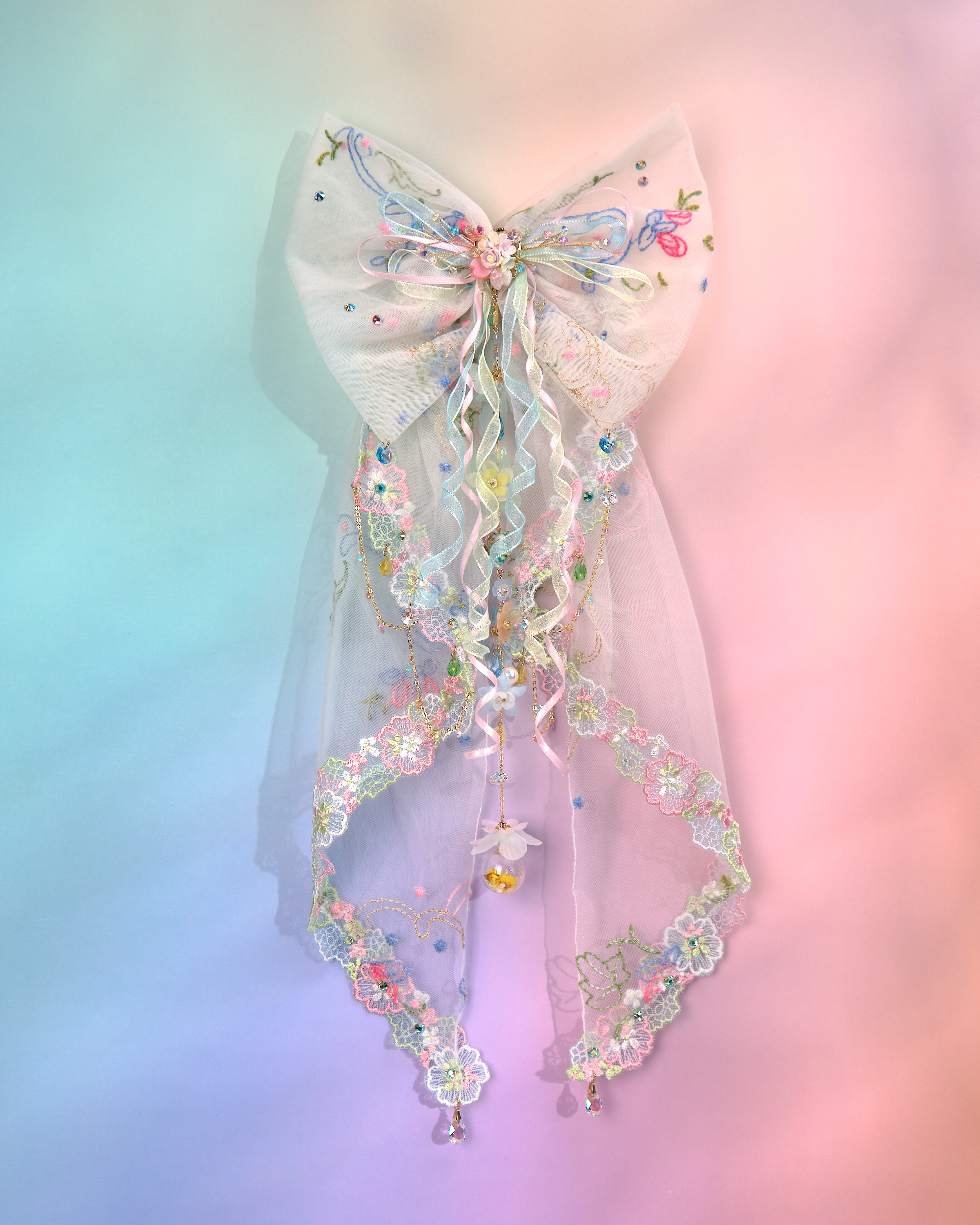 12523 Pastoral Waterfall Lace Bow