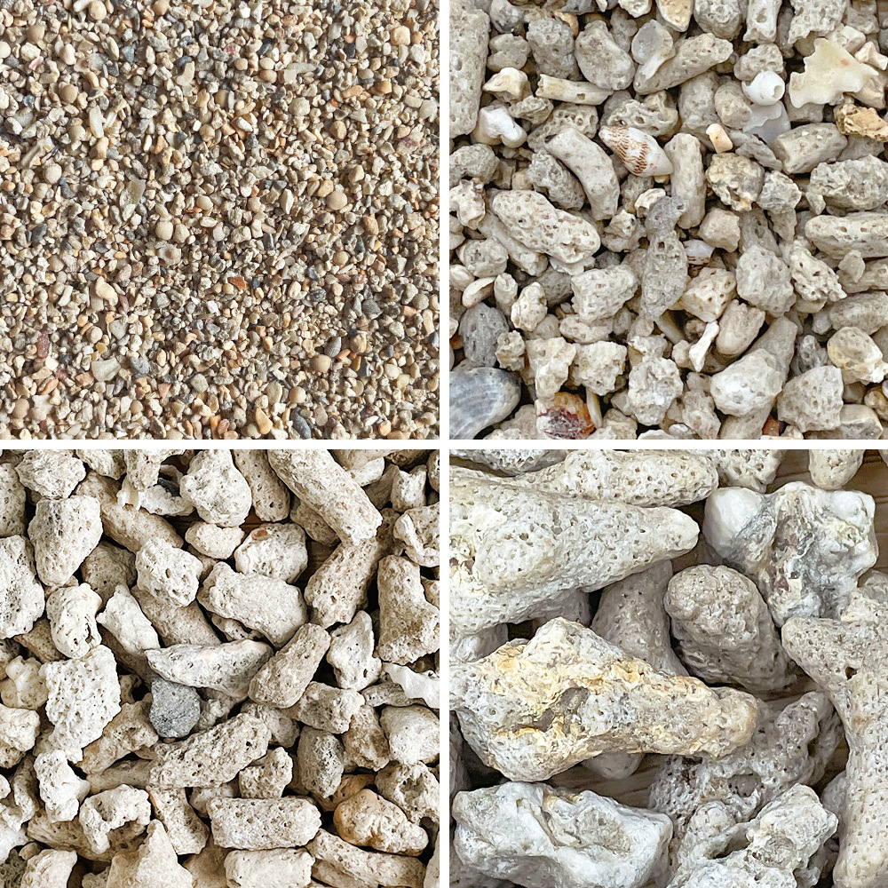 珊瑚骨具多孔隙，能有效培養硝化菌，促進好氧與厭氧菌生長，分解有害物質，保持水質清澈