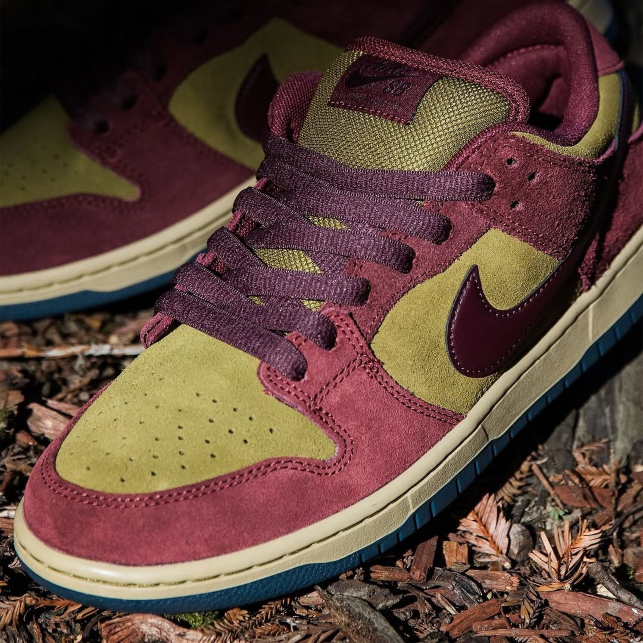 NICEDAY 現貨 Nike SB Dunk Low Pro Burgundy 勃根地 紅酒 酒紅 麂皮 復古 紅 紅黃 HQ1625-600