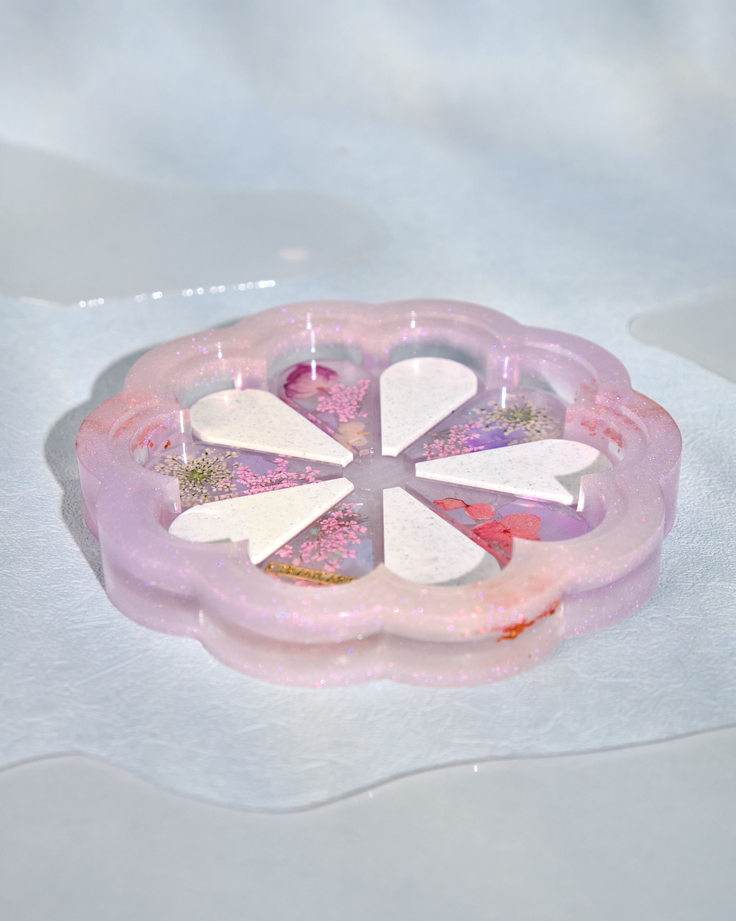 12506 Resin Pressed Flower Plate