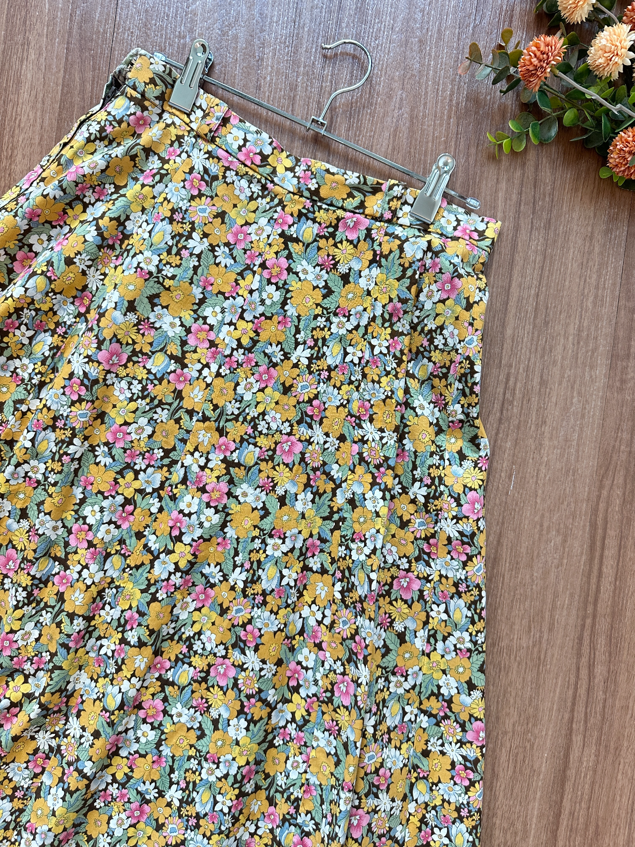 暮夜花語古著半身裙