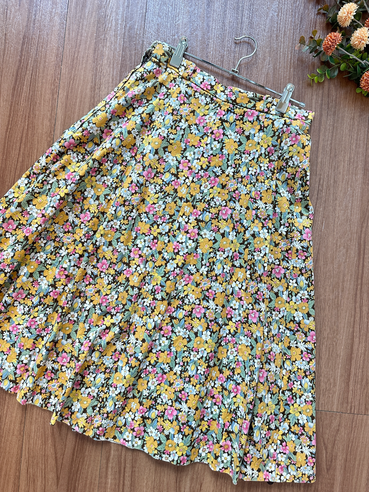 暮夜花語古著半身裙