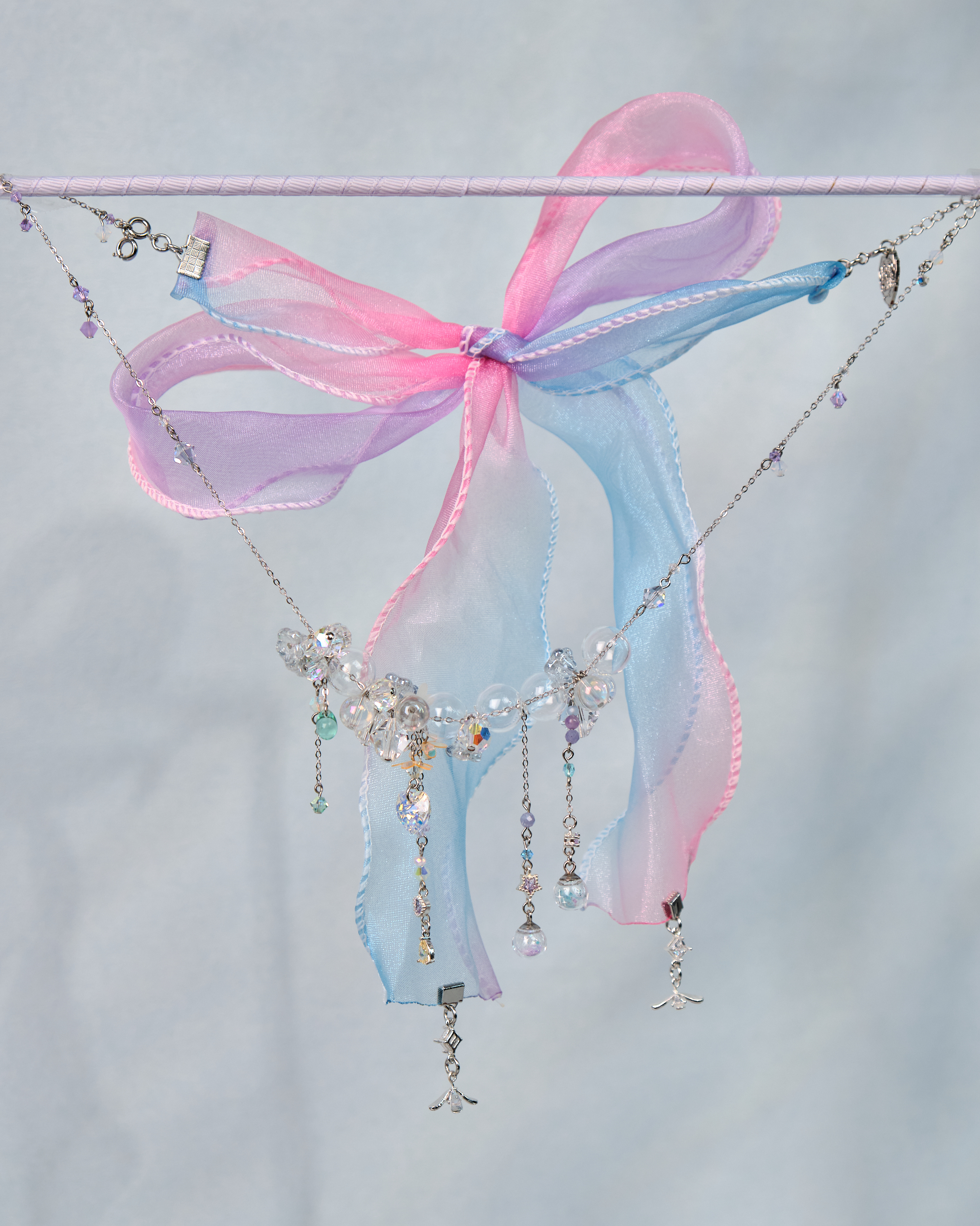 12491 Bubbly Ribbon Long Necklace