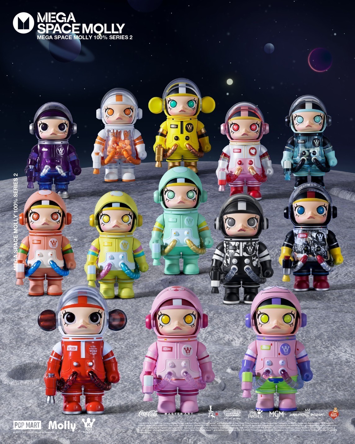 POPMART 泡泡瑪特 MEGA珍藏系列 SPACE MOLLY 2.0週年系列 100%盲盒