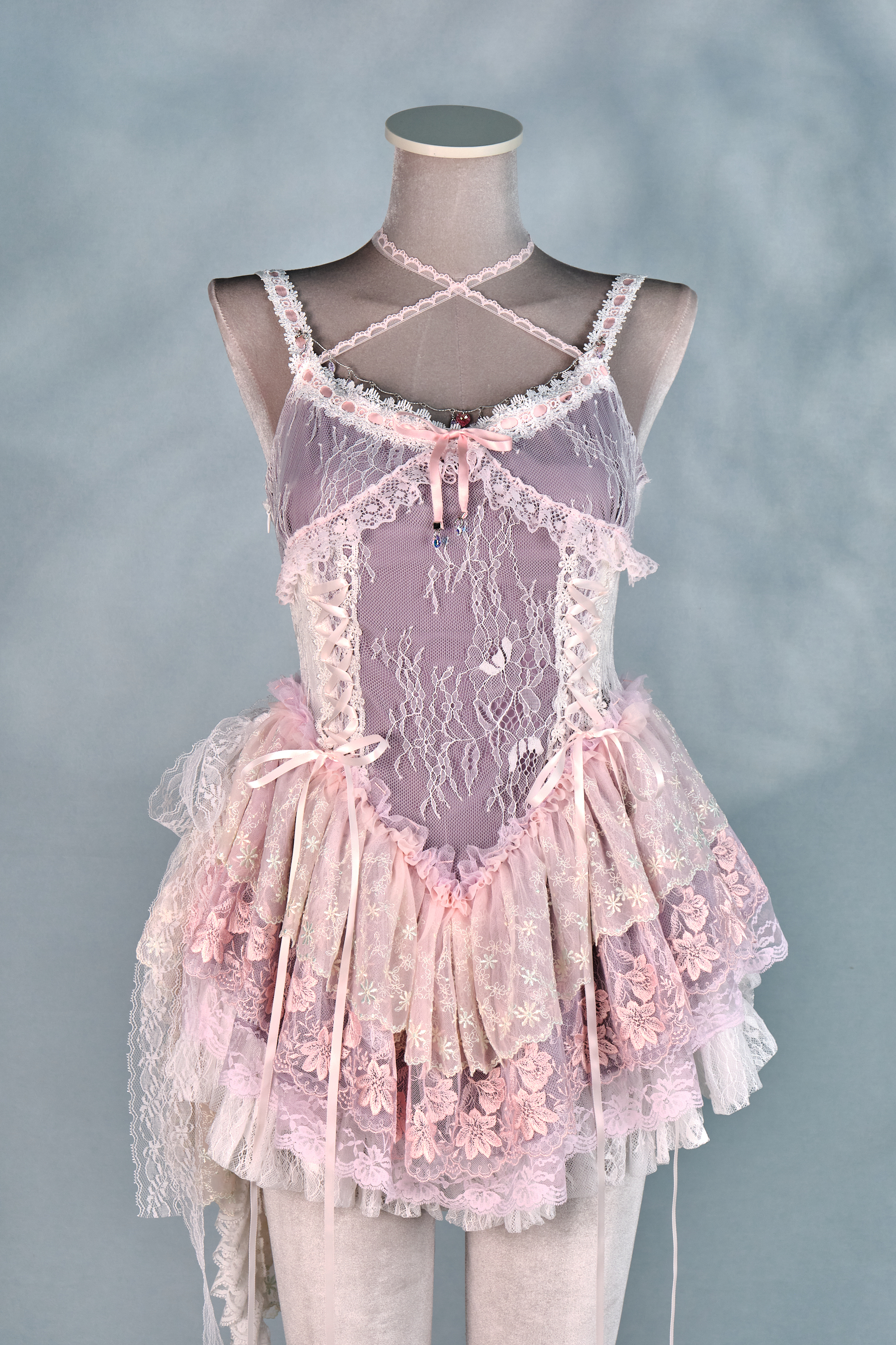 12464 Romantic Patchwork Ruffled Edge Tote Bag