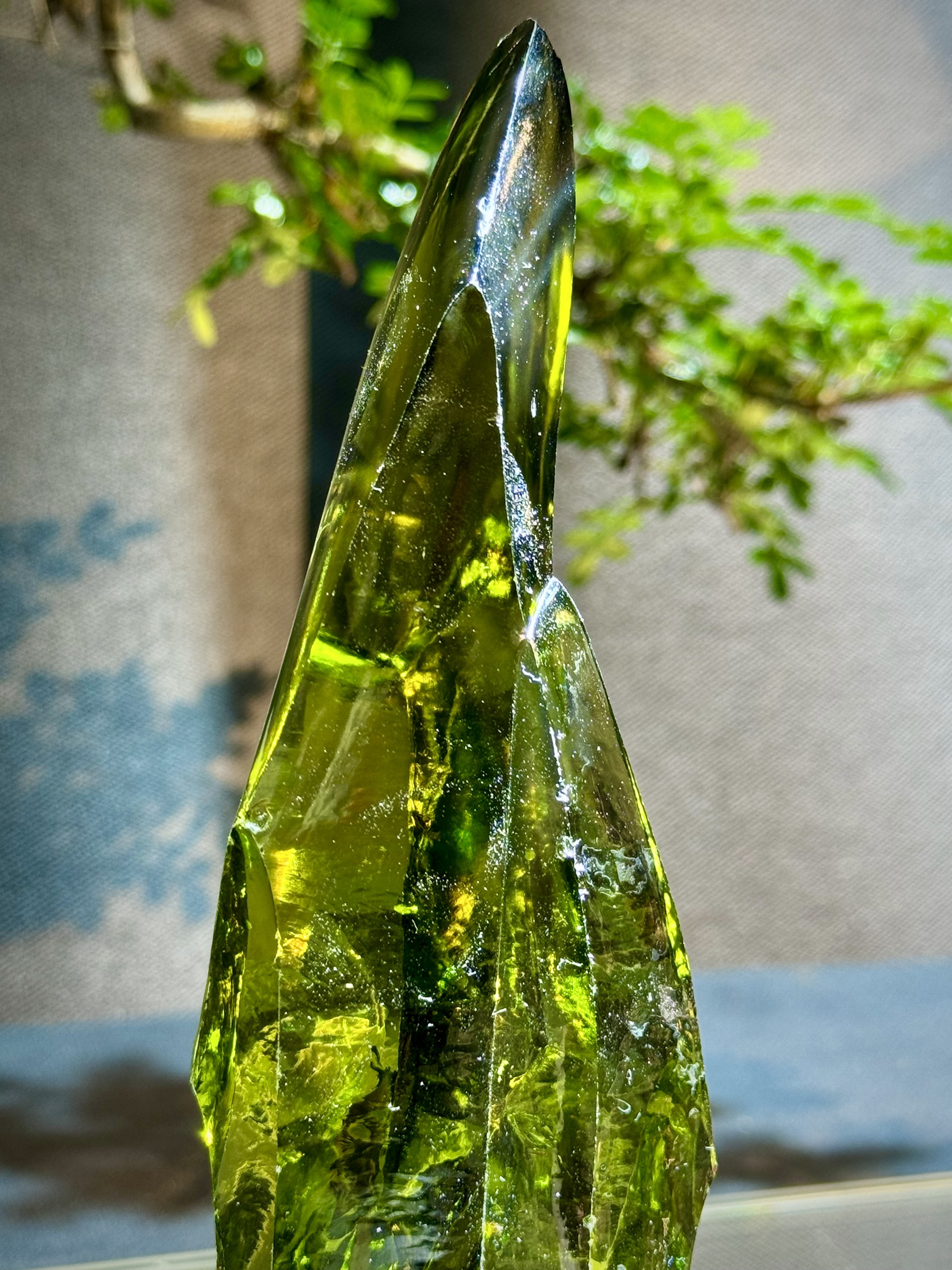 印尼橄欖綠色鋯石擺件 5908