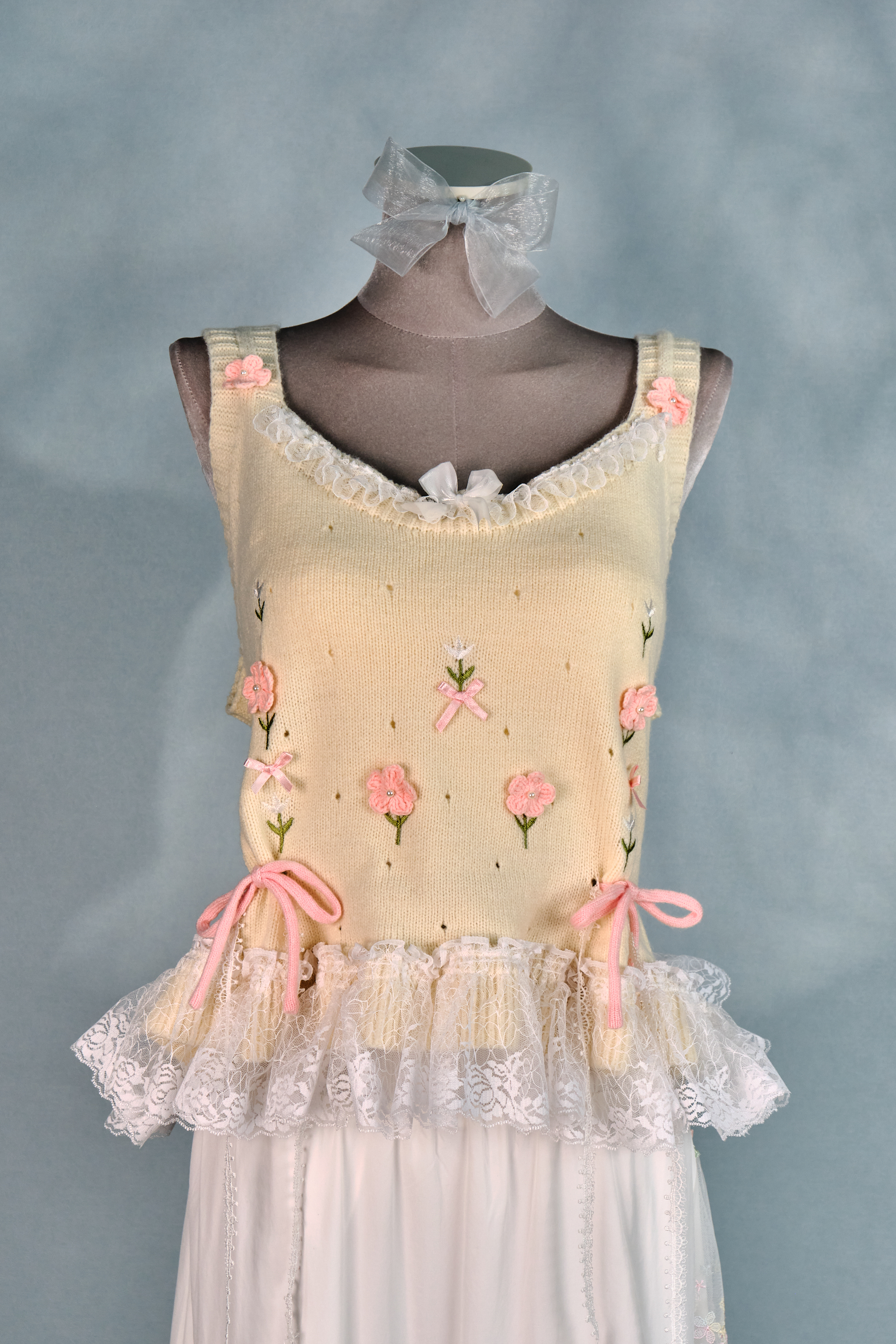 12446 Summer Thin Knitted Pattern Top