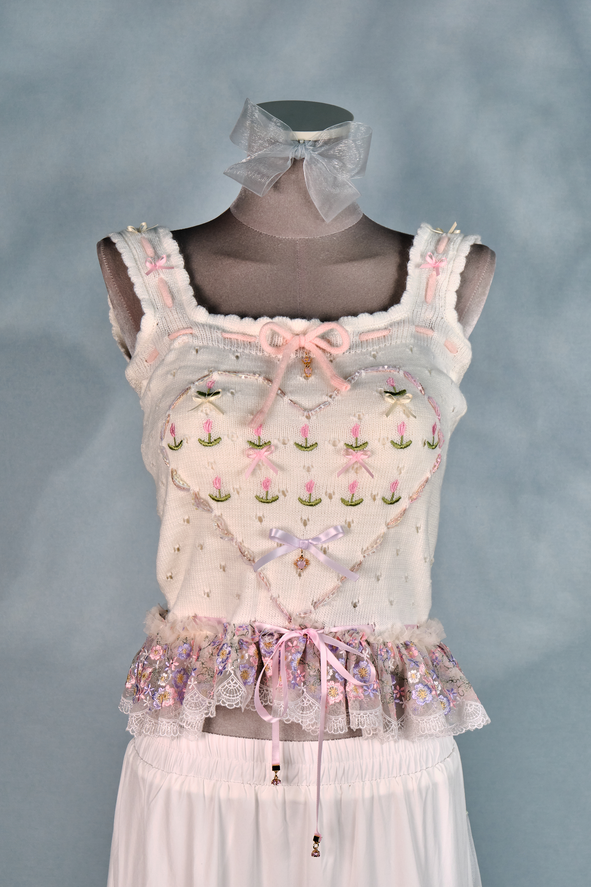 12445 Summer Thin Knitted Pattern Top