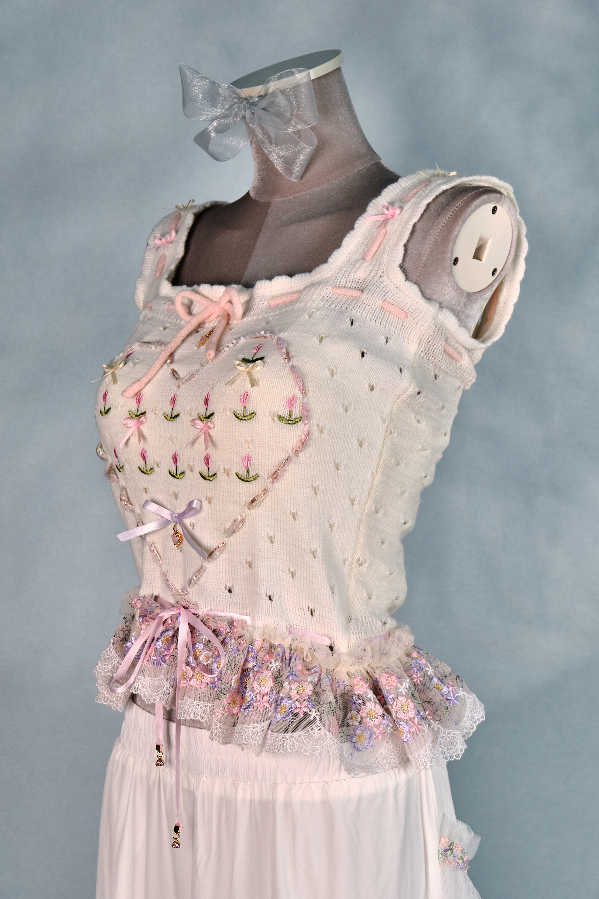 12445 Summer Thin Knitted Pattern Top