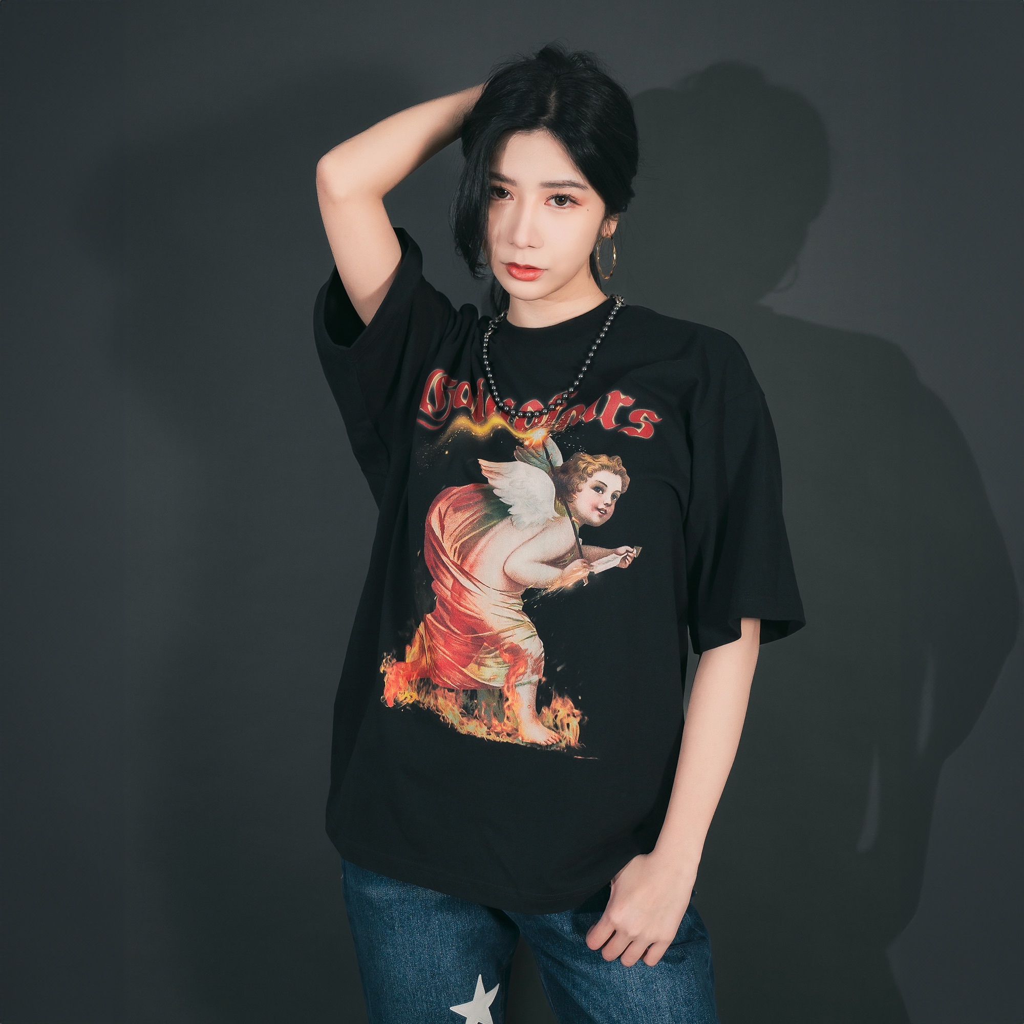 Gotnofears ANGEL SPARKS OVERSIZED TEE 花火天使寬版短袖上衣 10636791