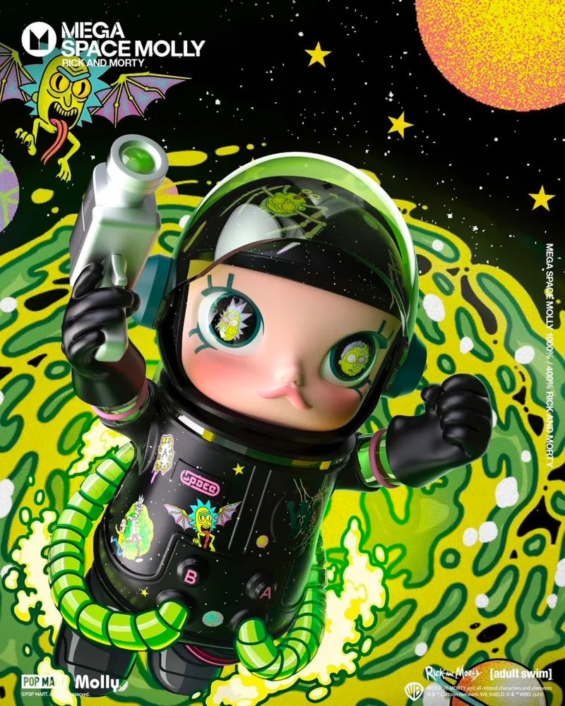 POPMART 泡泡瑪特 MEGA珍藏系列 SPACE MOLLY 瑞克與莫蒂 聯名