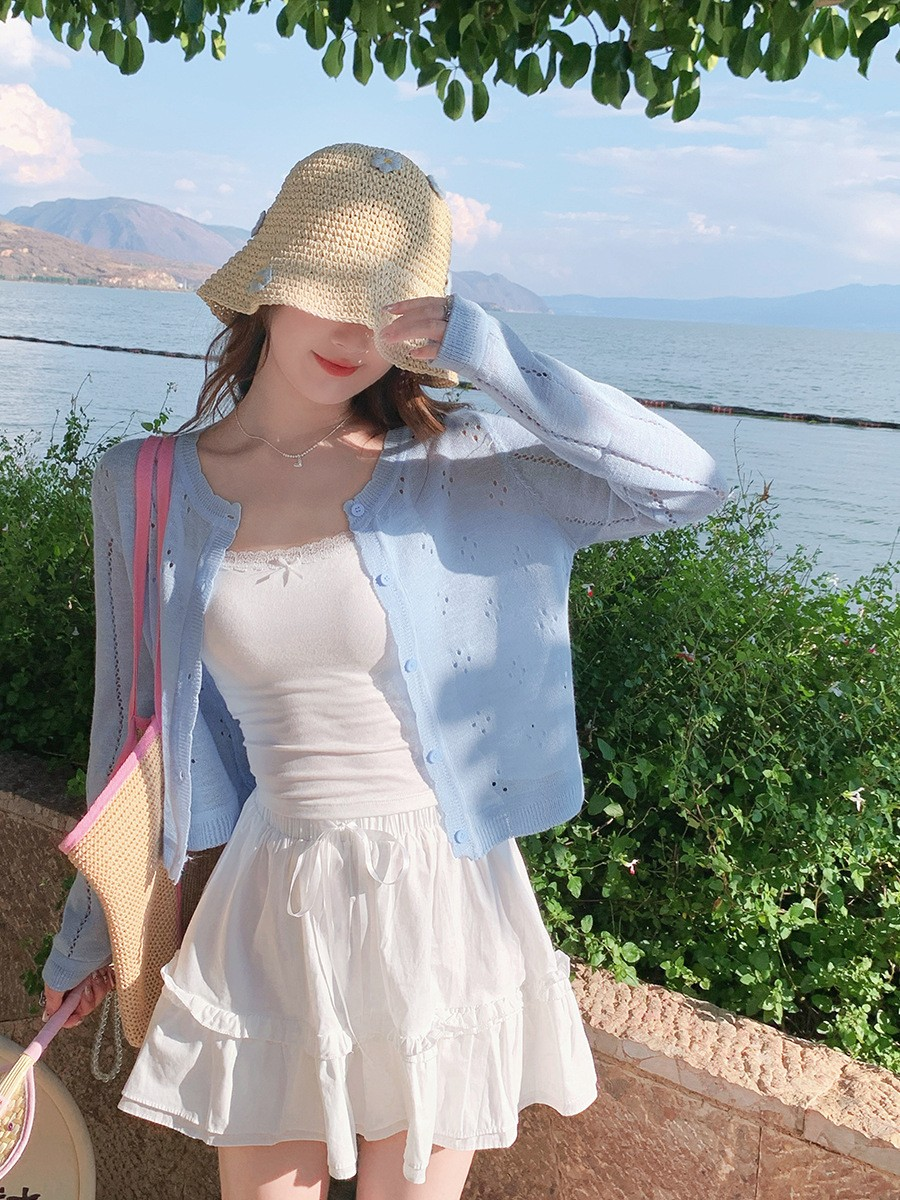 Lightweight Knit Cover-Up Cardigan for Dresses & Sun Protection