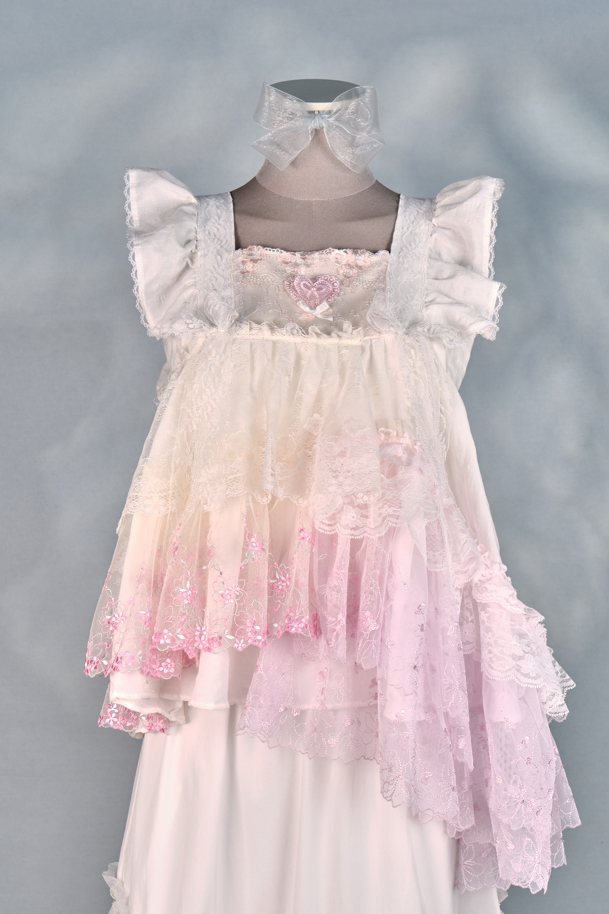 12416 Ruffled Shoulder Strap Square Flat Neck Top