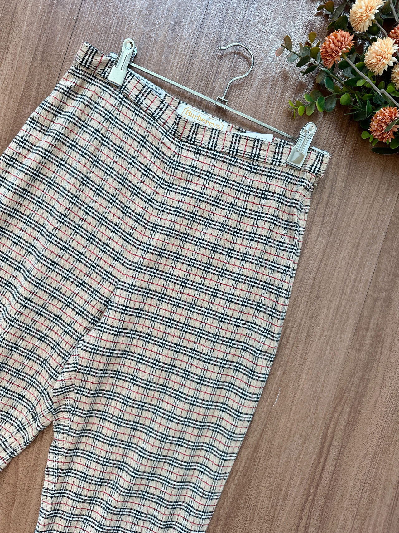 Burberrys 英倫格紋薄身長褲