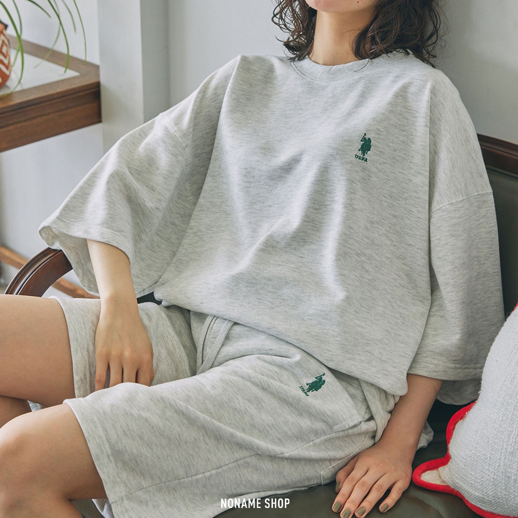 U.S. POLO ASSN. 經典 刺繡 LOGO 套裝 短袖+短褲 四色 (男款)