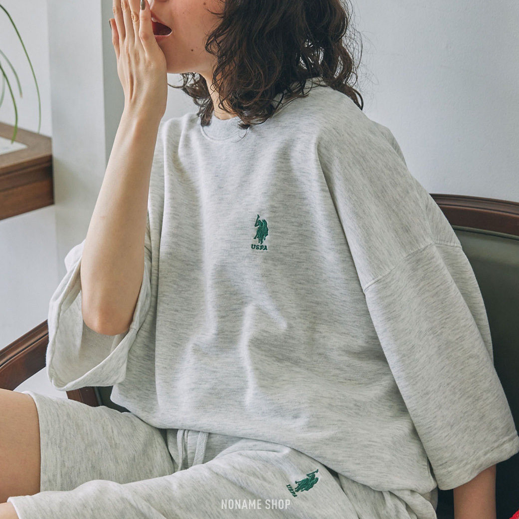 U.S. POLO ASSN. 經典 刺繡 LOGO 套裝 短袖+短褲 四色 (男款)