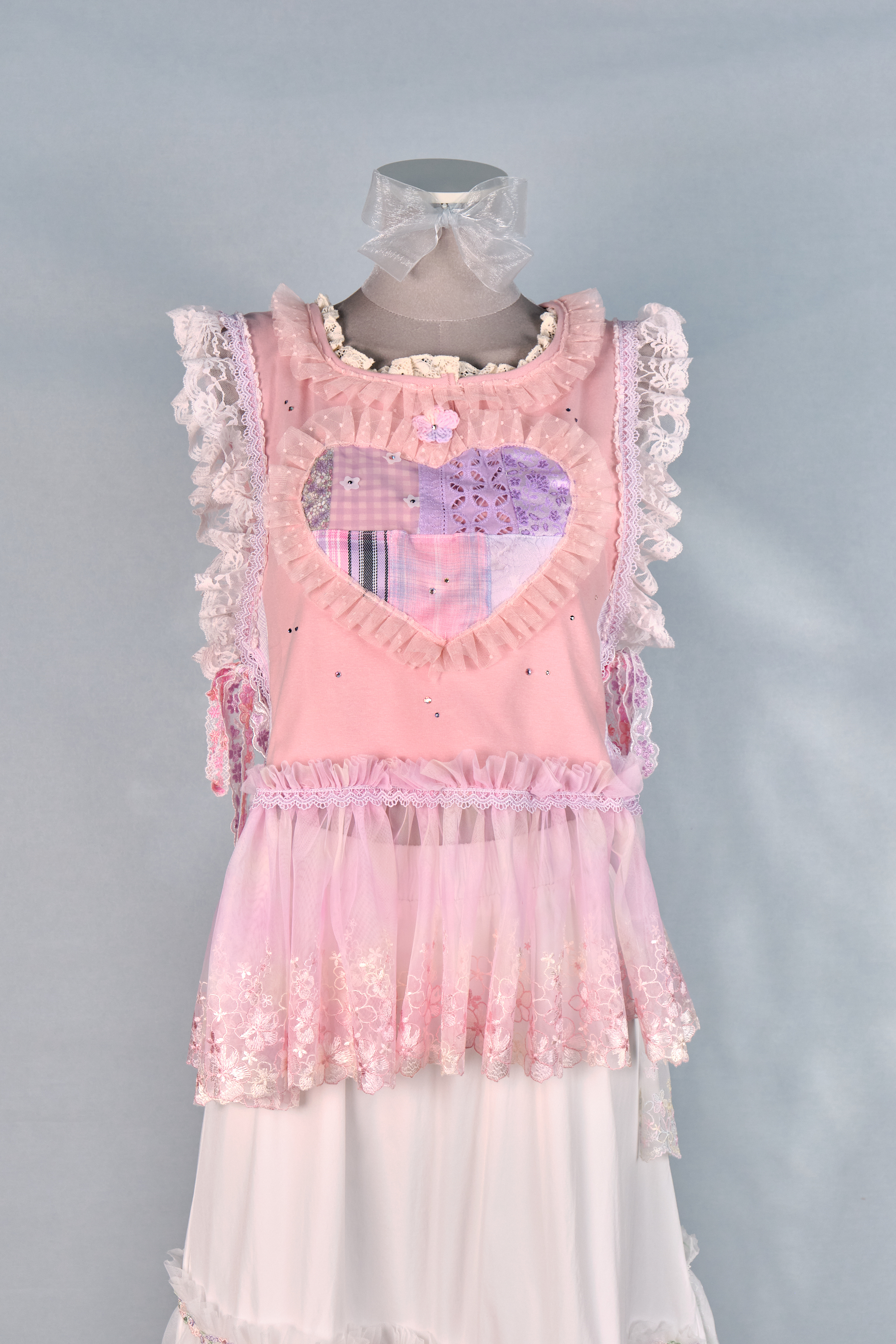 12396 Printed Embroidered Side-Opening Vest