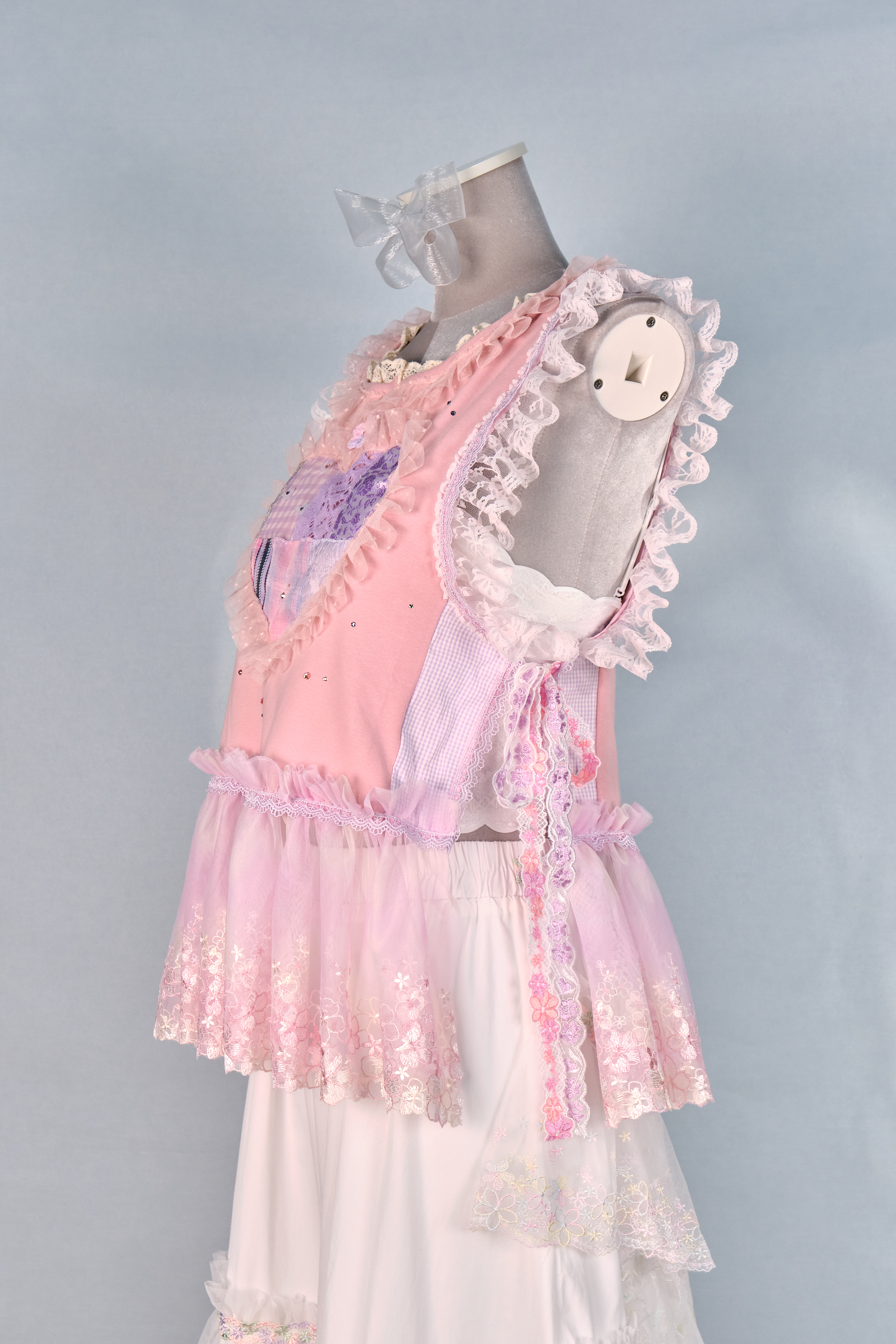 12396 Printed Embroidered Side-Opening Vest