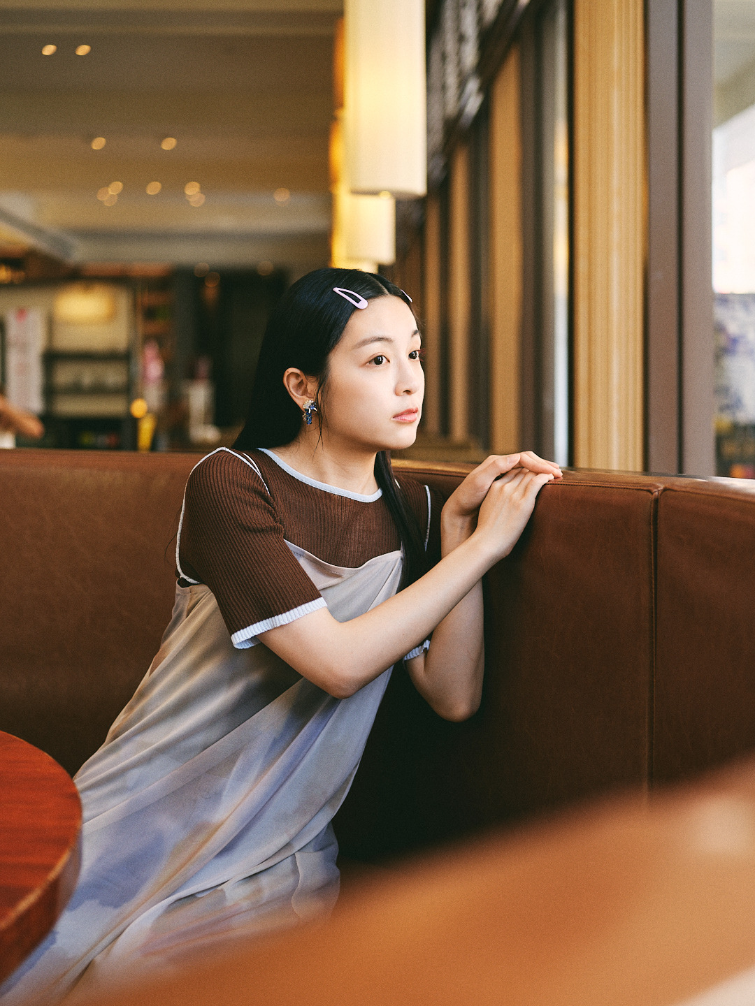 (預購)日光暈染！水彩透明感吊帶裙(三色-米灰白)