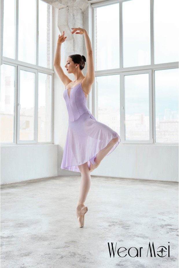 法國 WearMoi【WM-GALLI 細肩帶連裙舞衣】可放胸墊