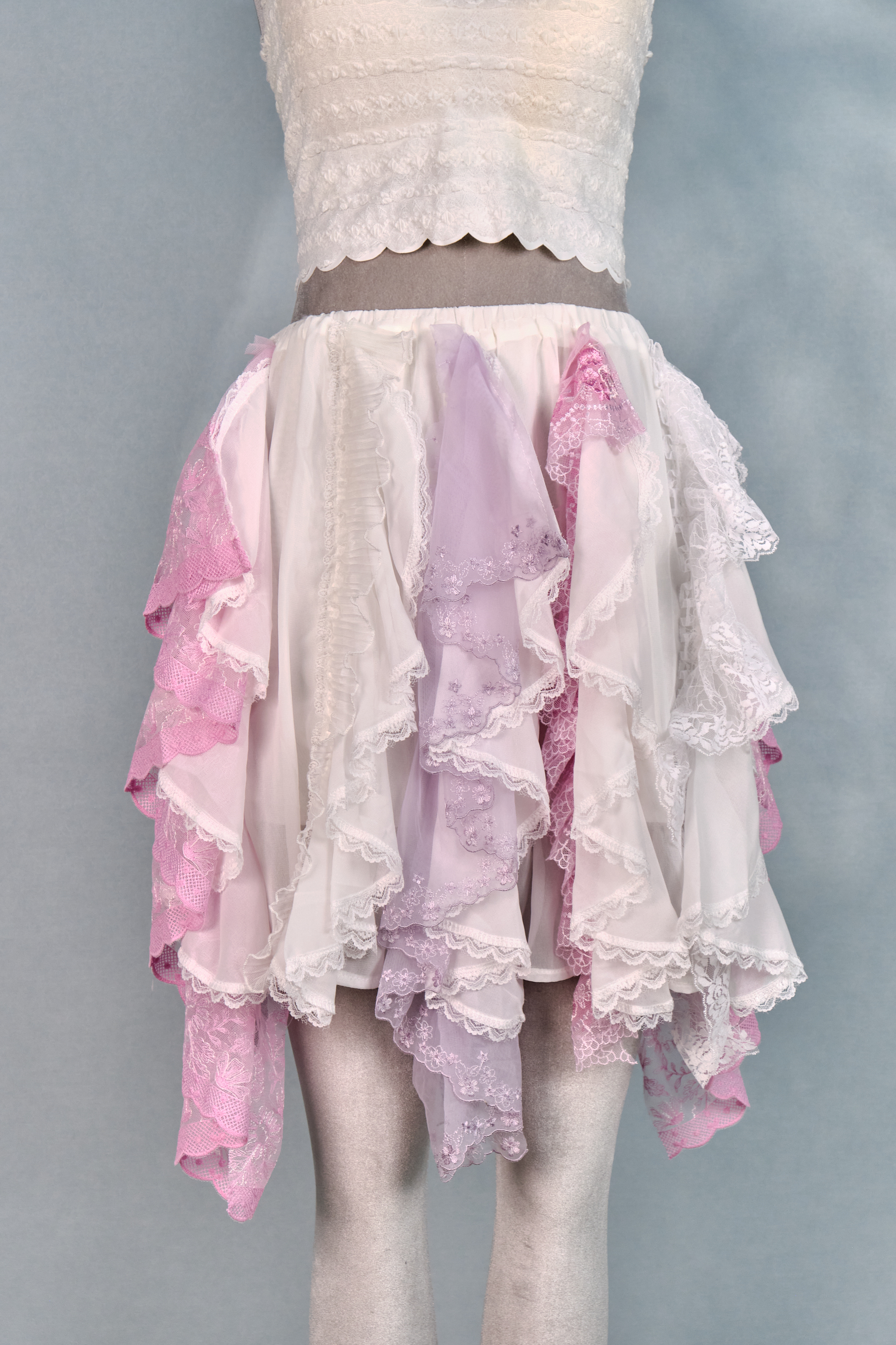 12378 Jellyfish Ribbon Pleated Wave Skort