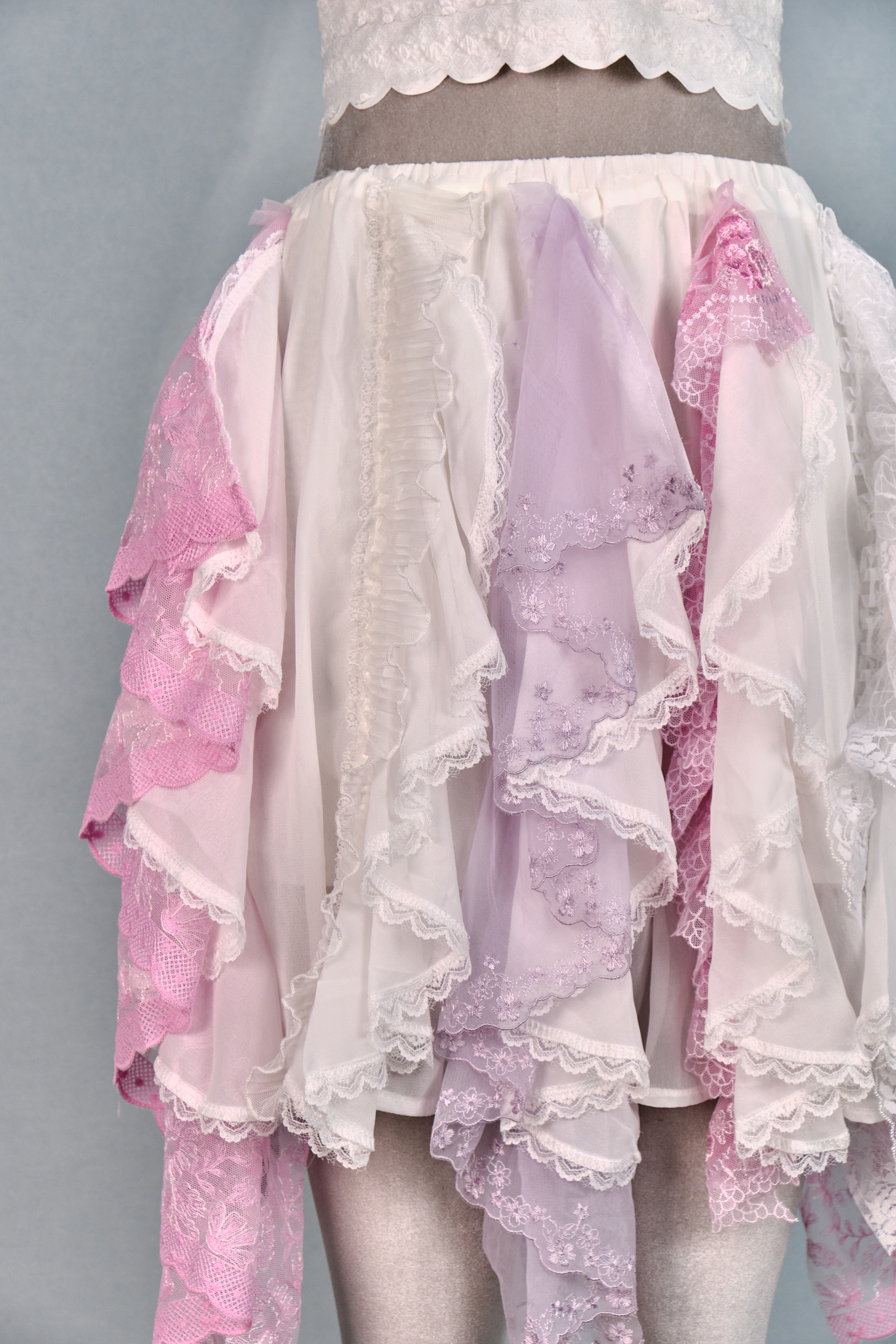 12378 Jellyfish Ribbon Pleated Wave Skort